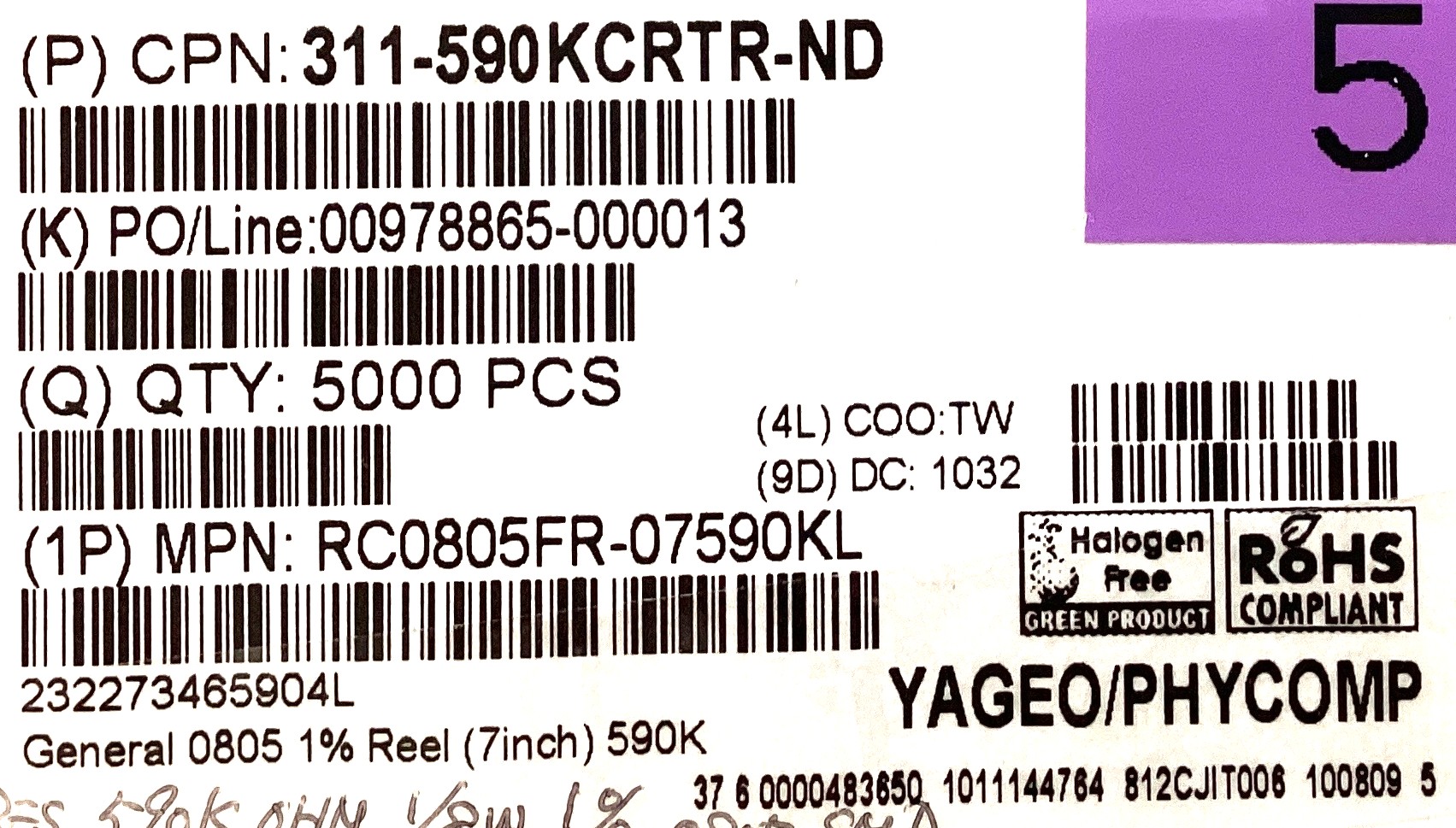 RC0805FR-07590KL