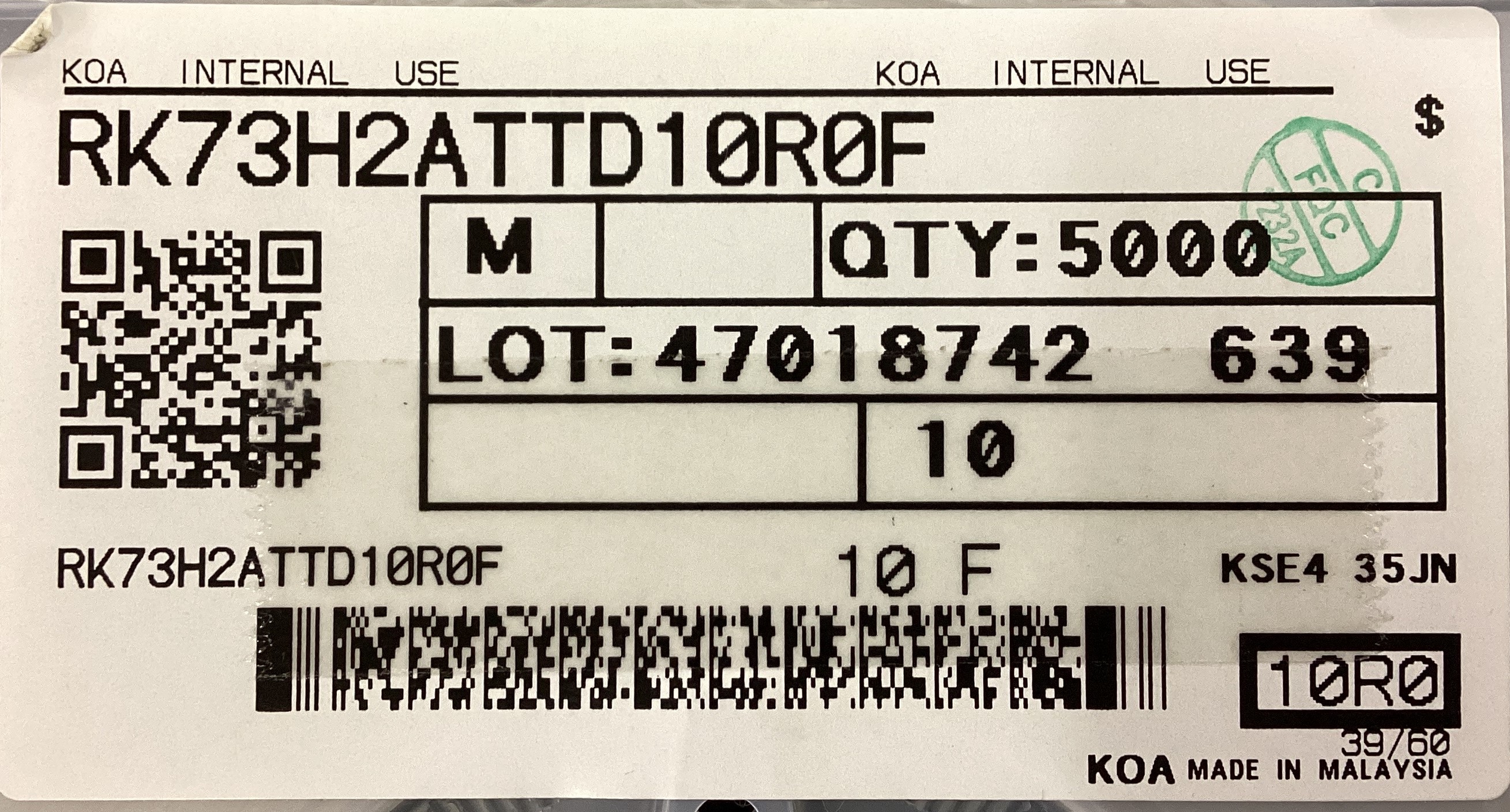 RK73H2ATTD10R0F