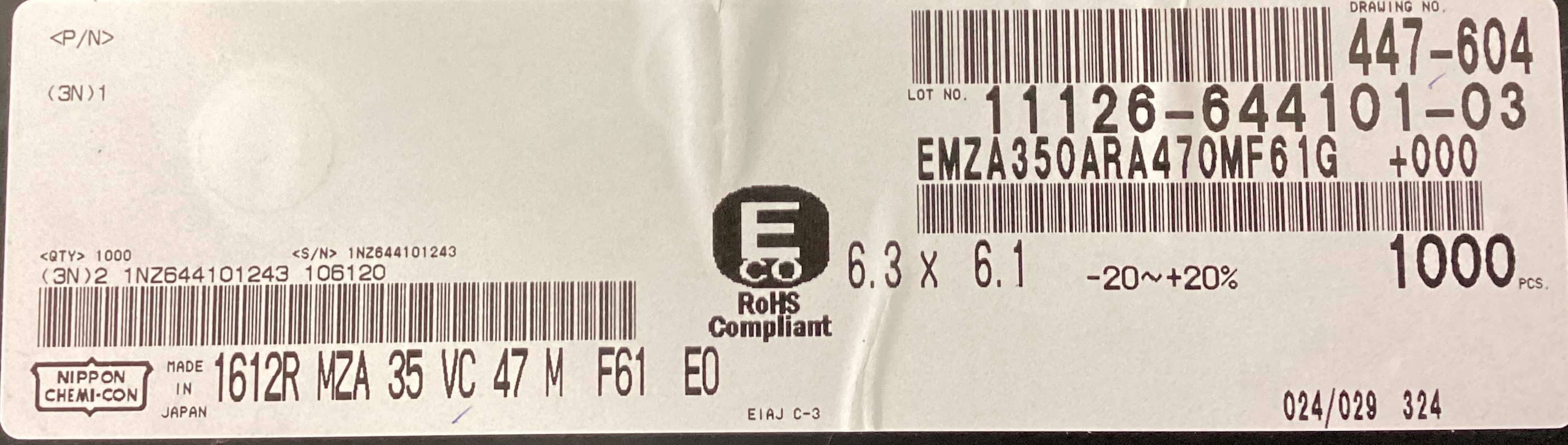 EMZA350ARA470MF61G