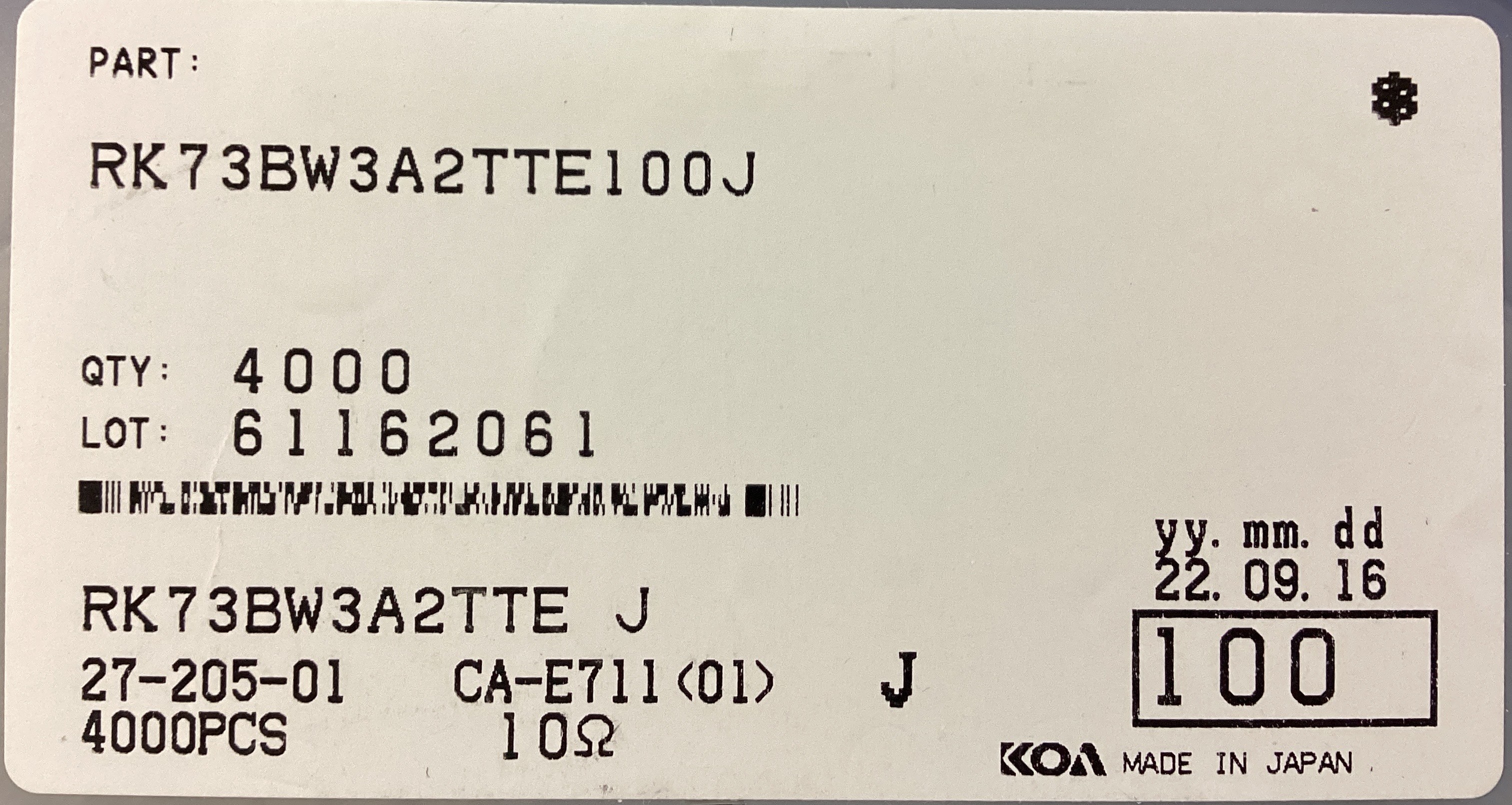 RK73BW3A2TTE100J