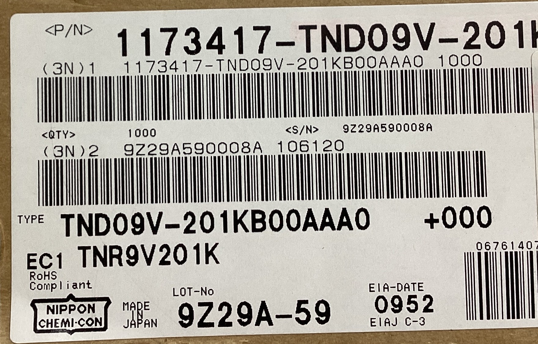 TND09V-201KB00AAA0