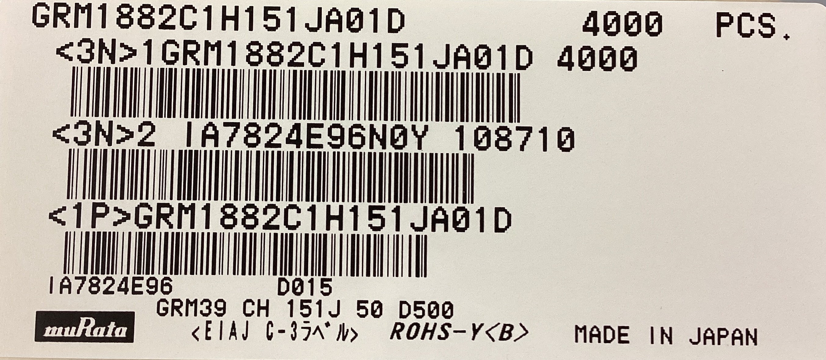 GRM1882C1H151JA01D