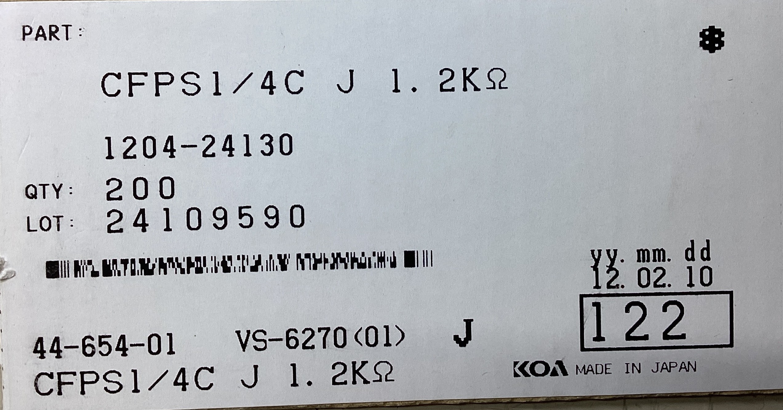 CFPS1/4C122J
