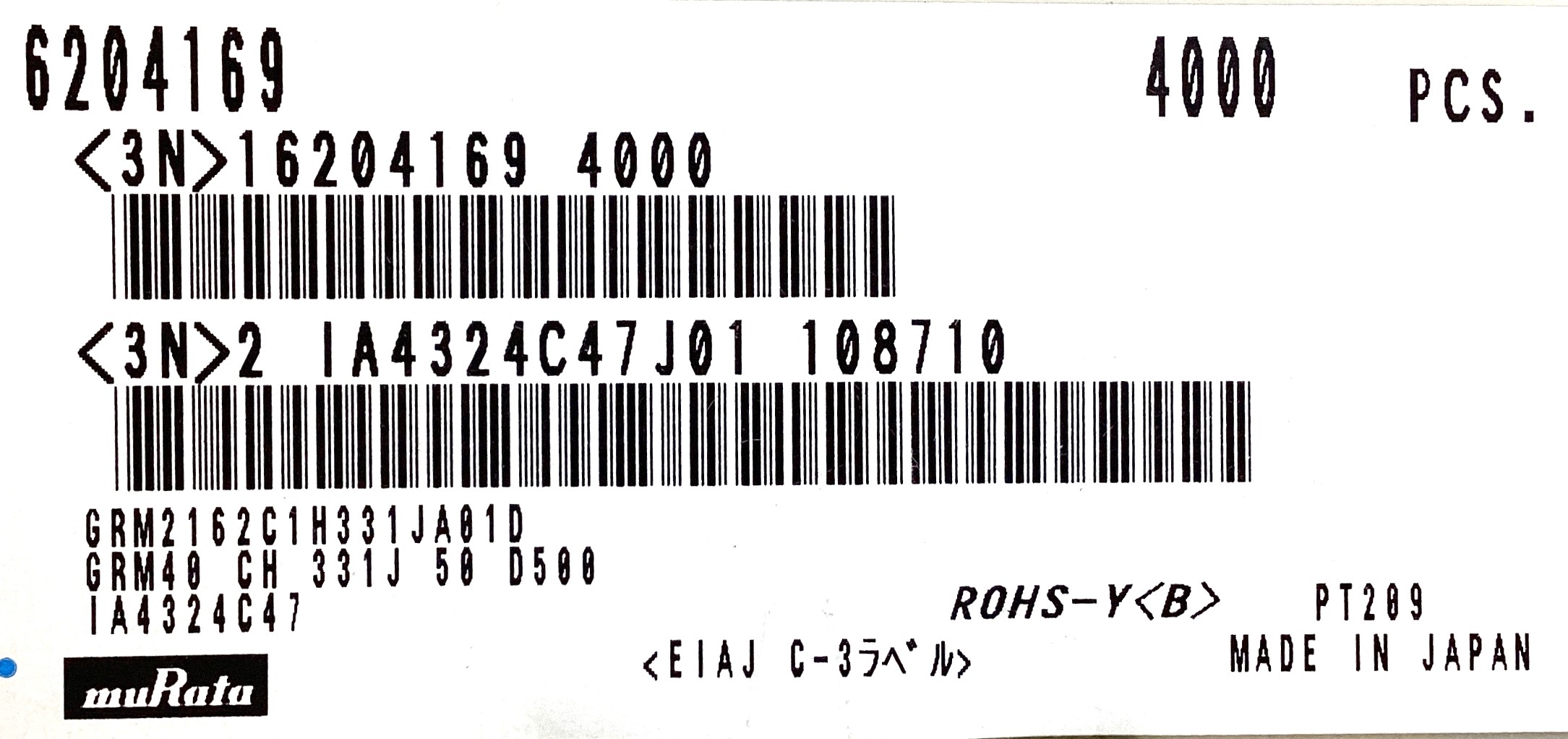 GRM2162C1H331JA01D