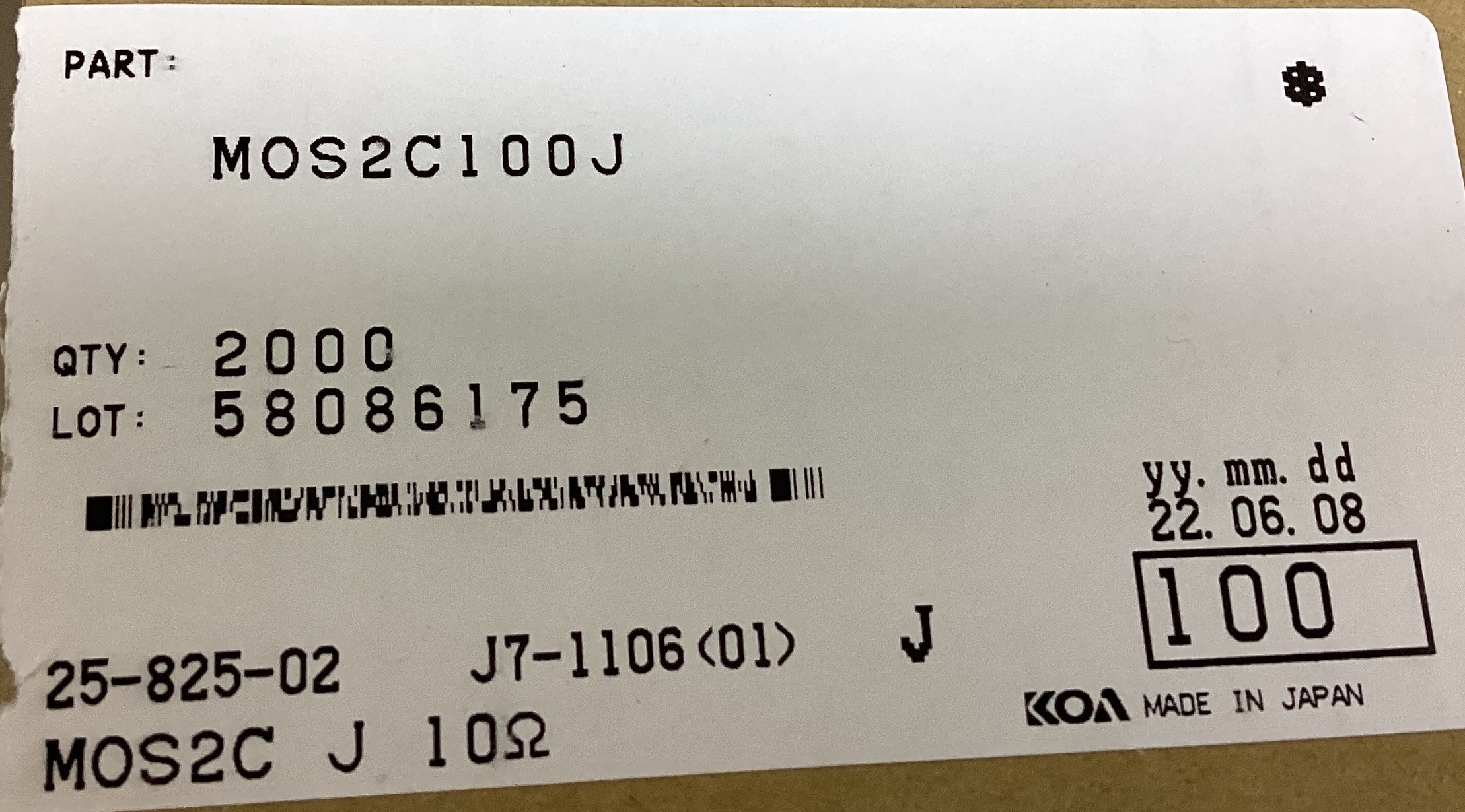 MOS2C100J