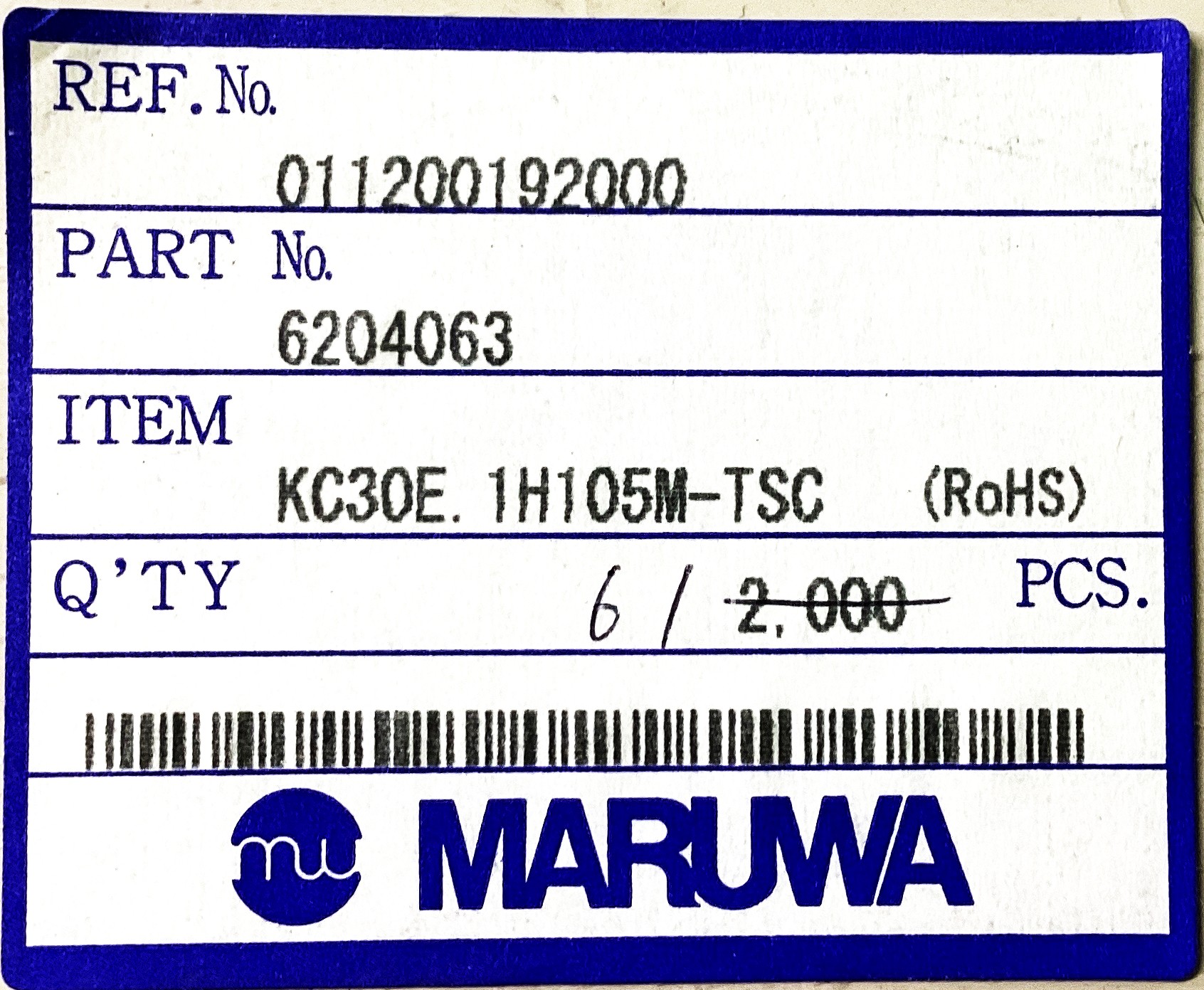 KC30E.1H105M-TSC