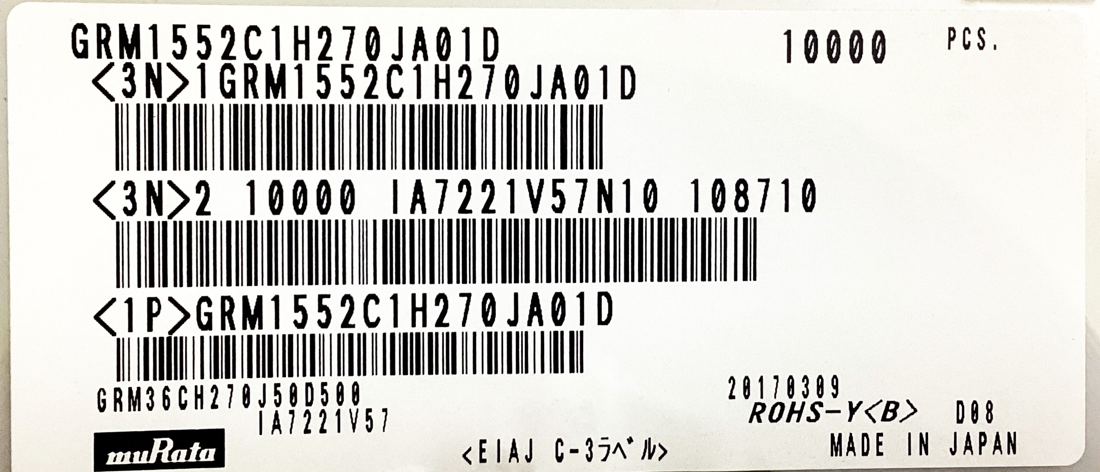 GRM1552C1H270JA01D