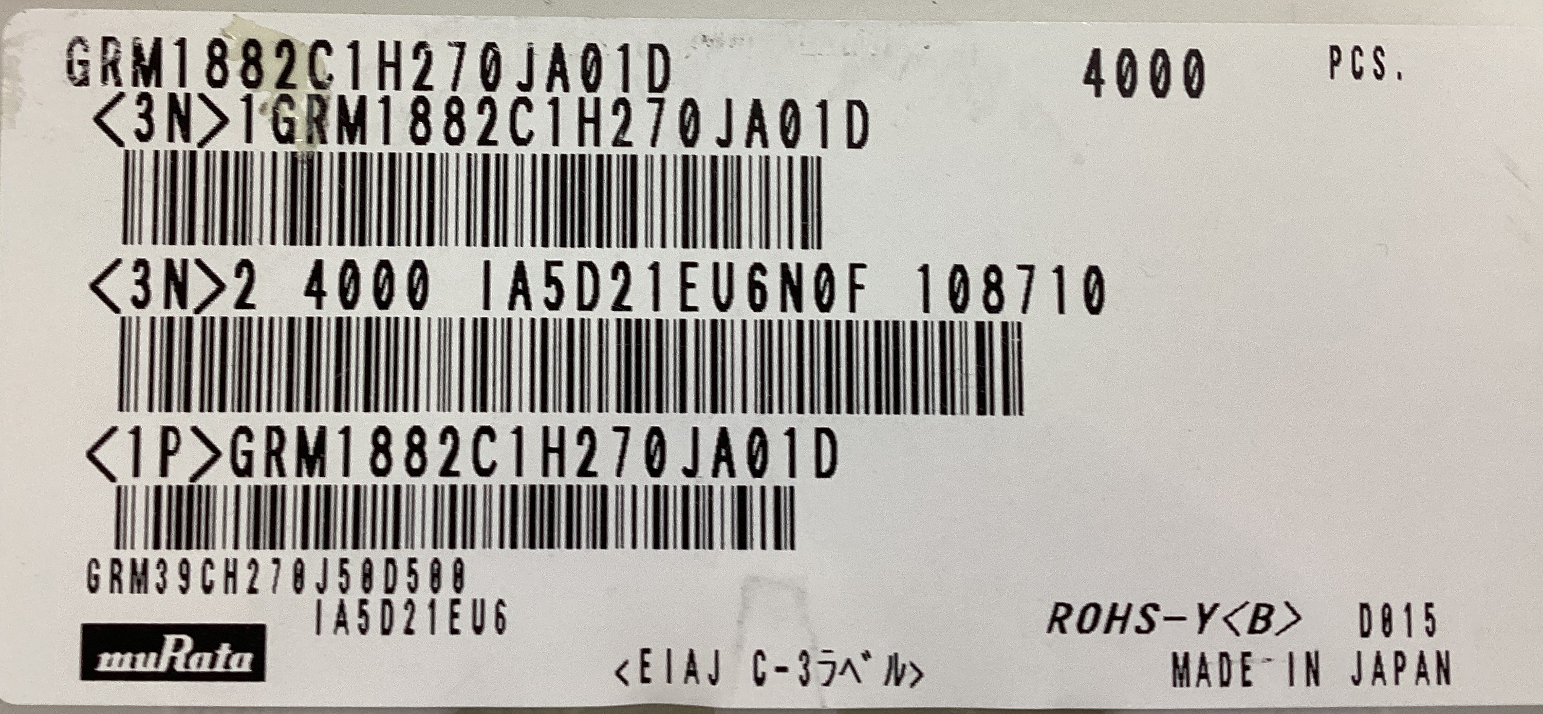 GRM1882C1H270JA01D