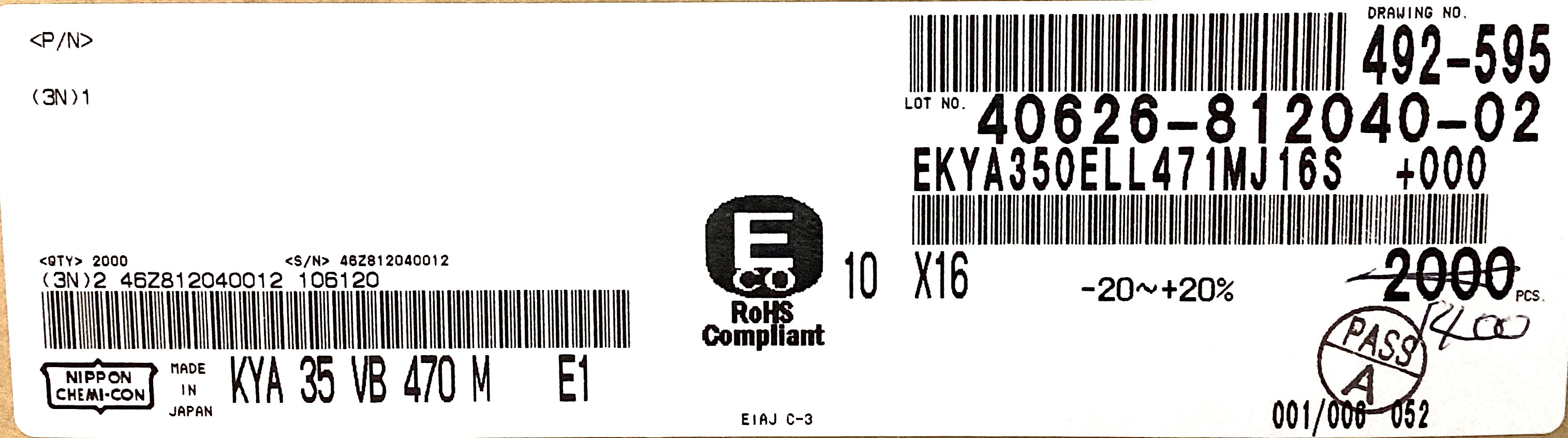 EKYA350ELL471MJ16S