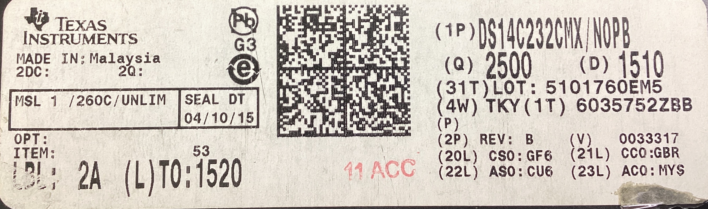 DS14C232CMX/NOPB