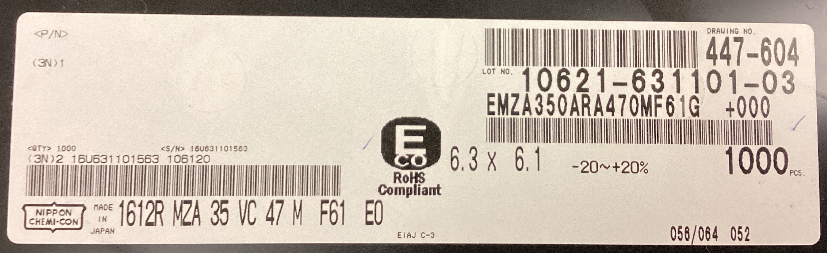 EMZA350ARA470MF61G