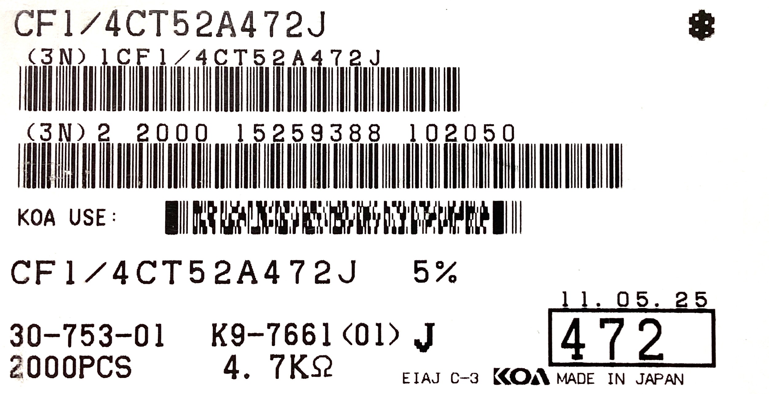 CF1/4CT52A472J