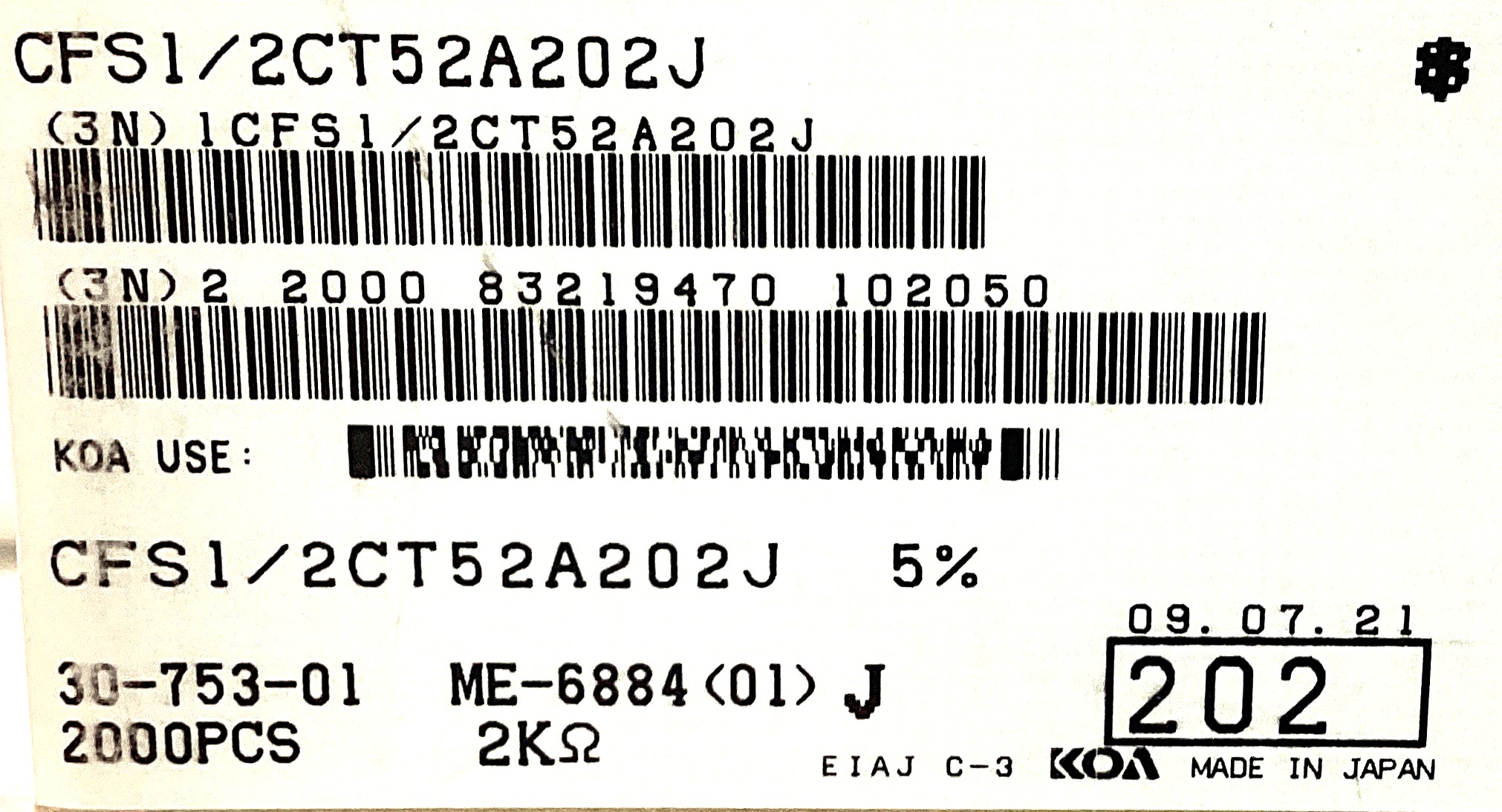 CFS1/2CT52A202J