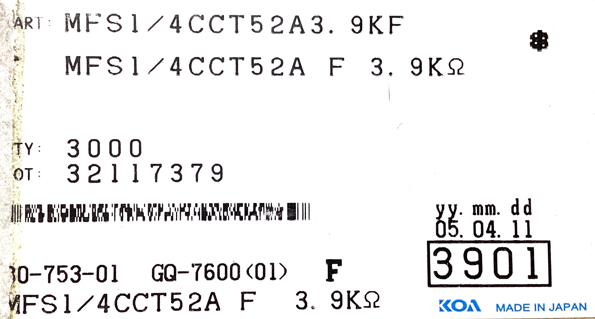MFS1/4CCT52A3901F