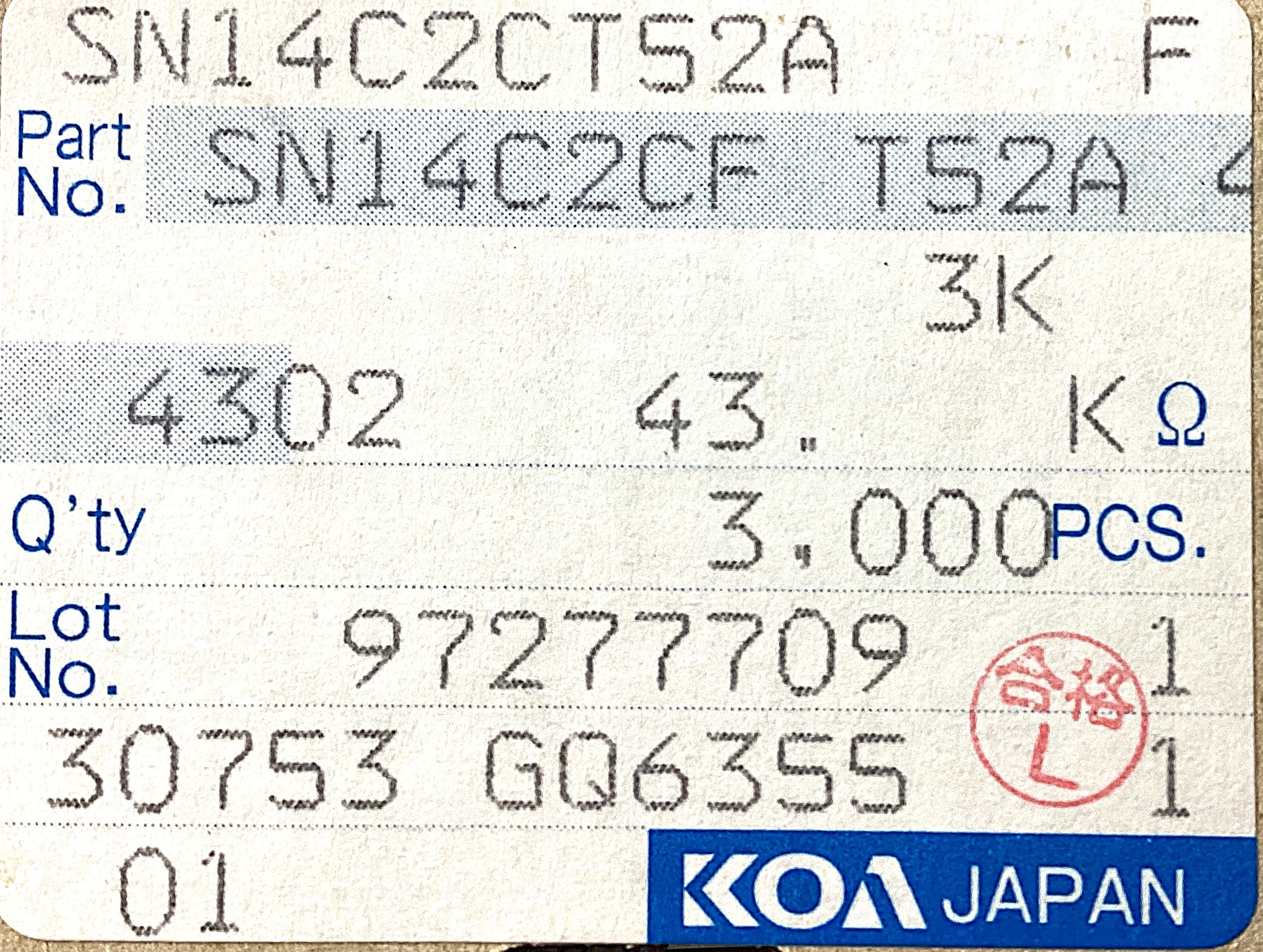 SN14C2CT52A4302F