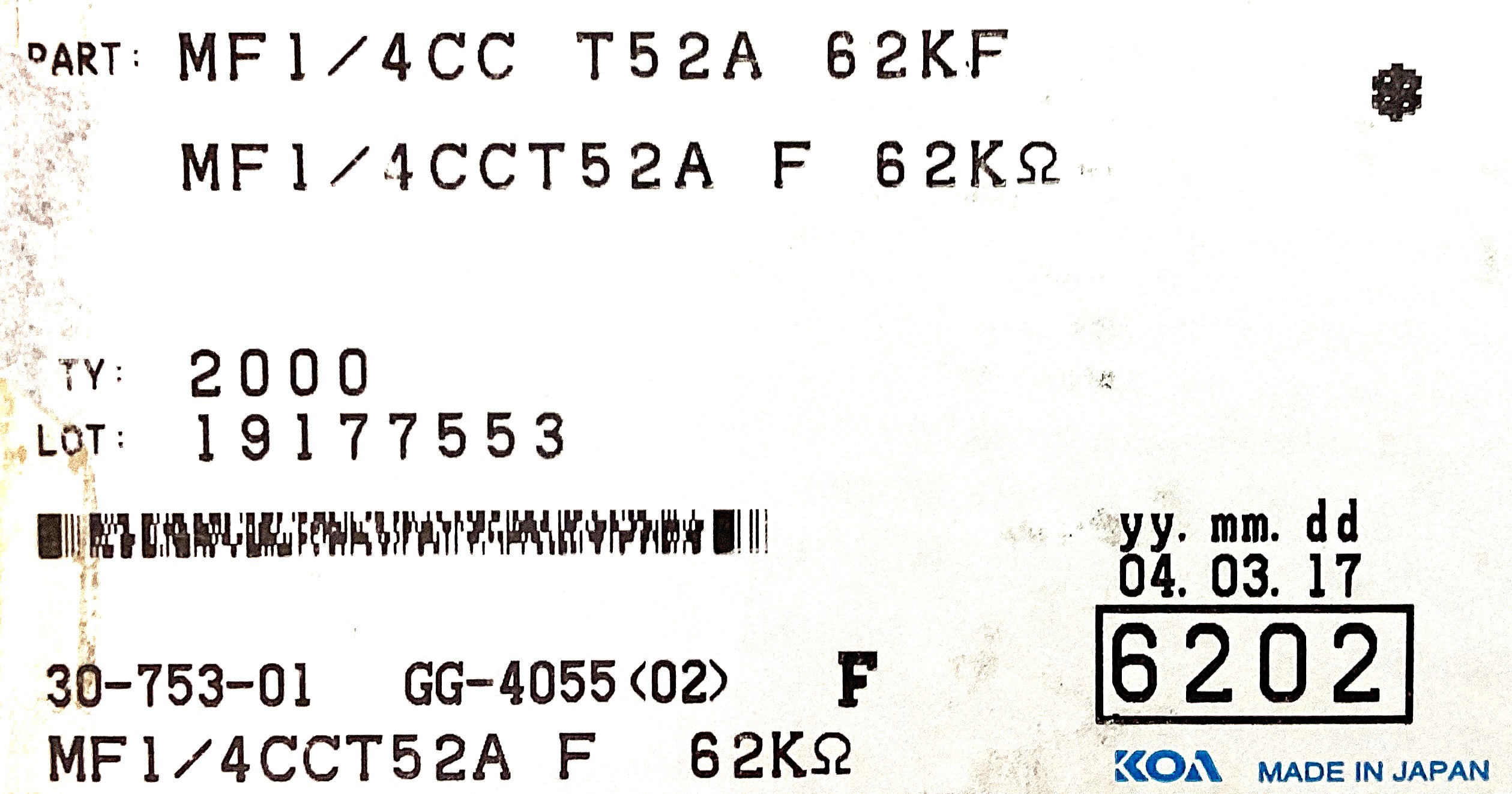 MF1/4CCT52A6202F