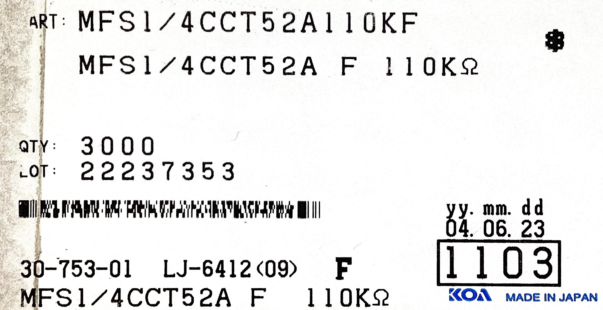 MFS1/4CCT52A1103F