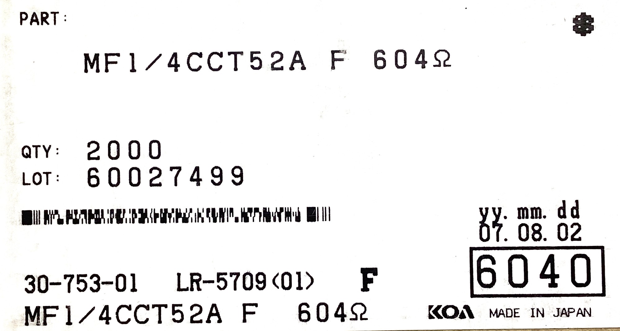 MF1/4CCT52A6040F