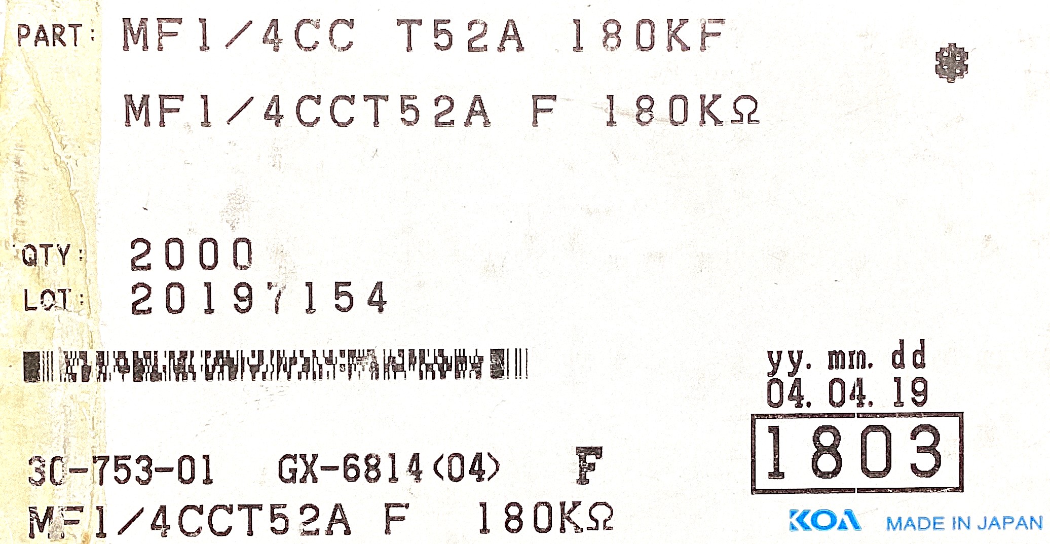MF1/4CCT52A1803F