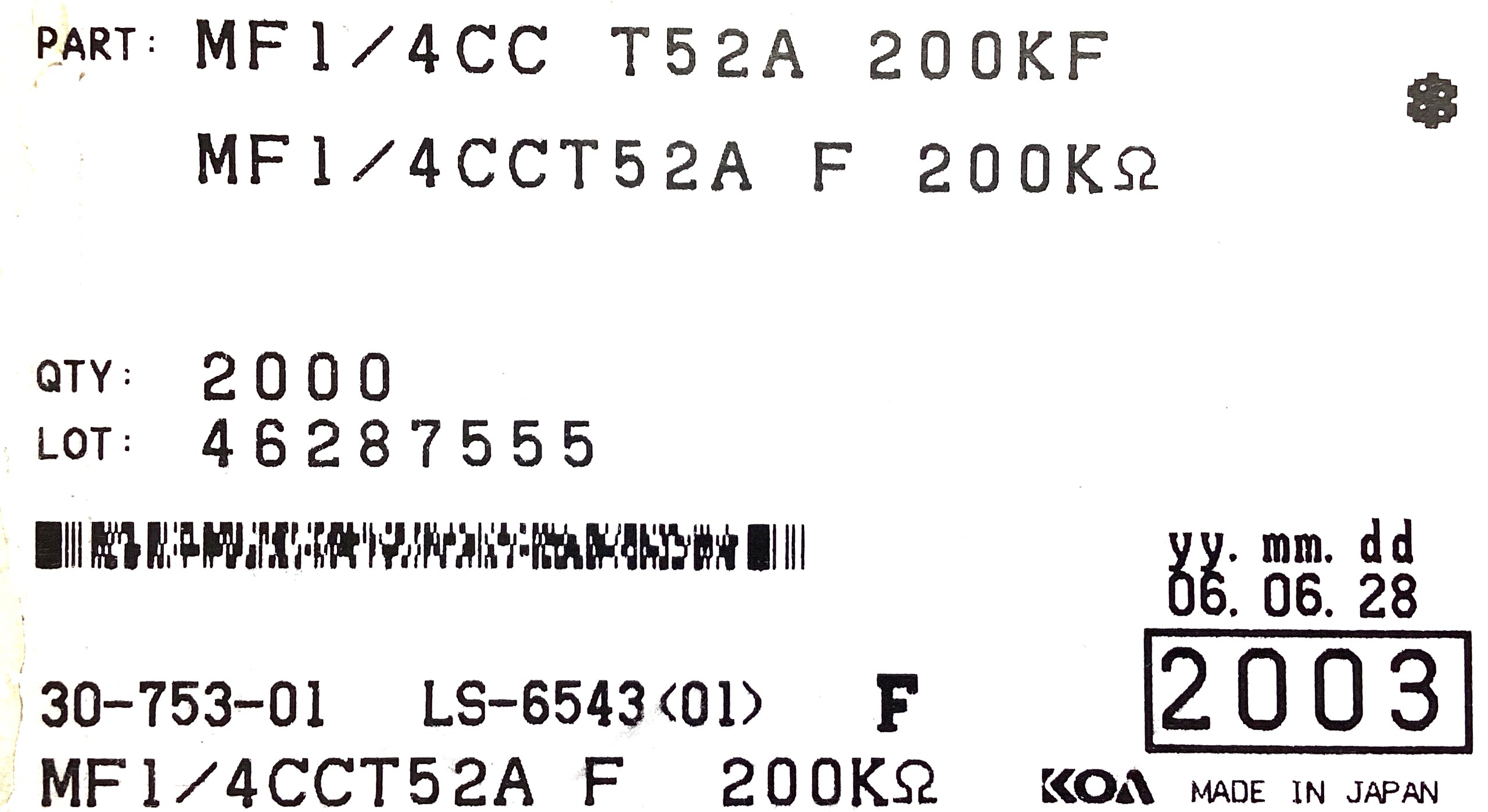 MF1/4CCT52A2003F