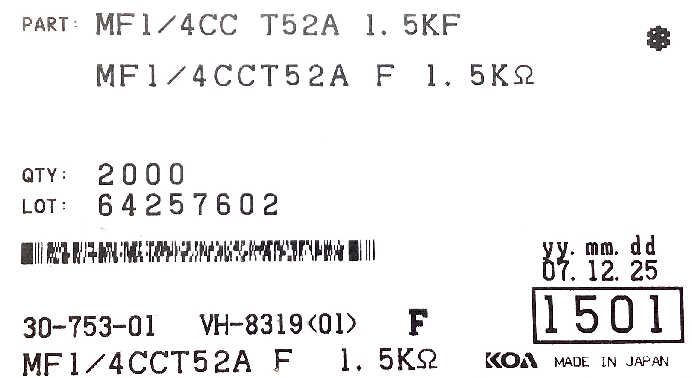 MF1/4CCT52A1501F