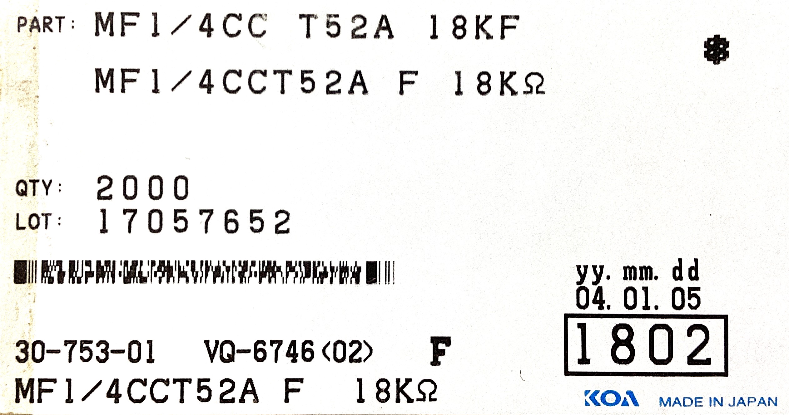 MF1/4CCT52A1802F