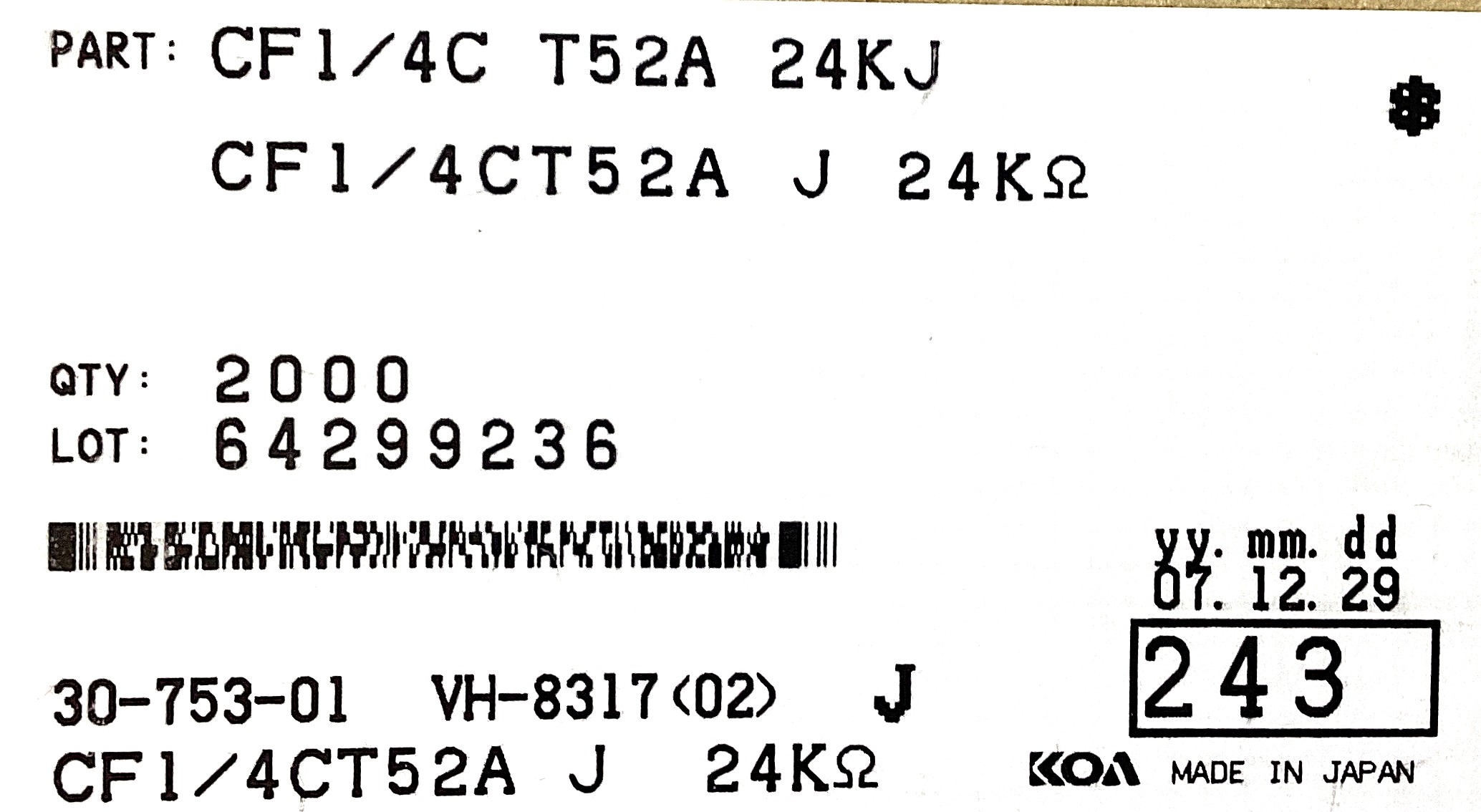CF1/4CT52A243J