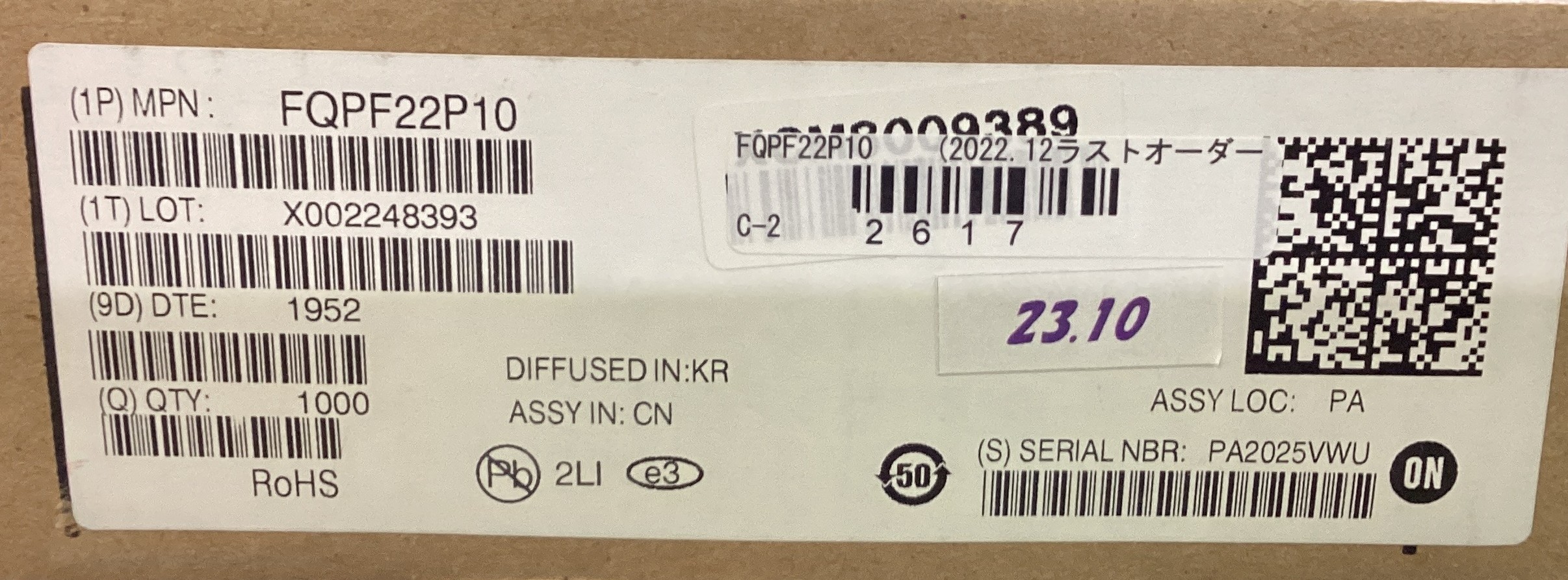FQPF22P10