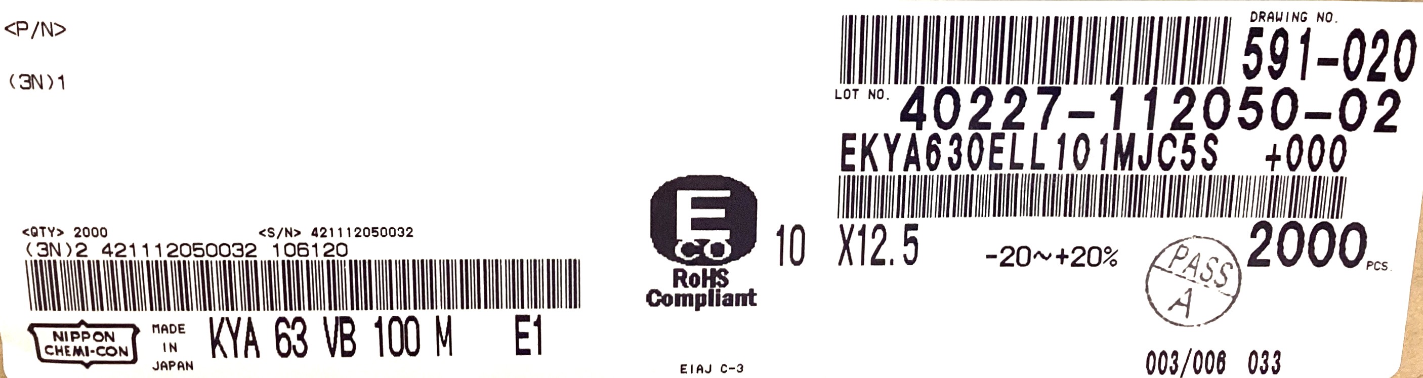 EKYA630ELL101MJC5S