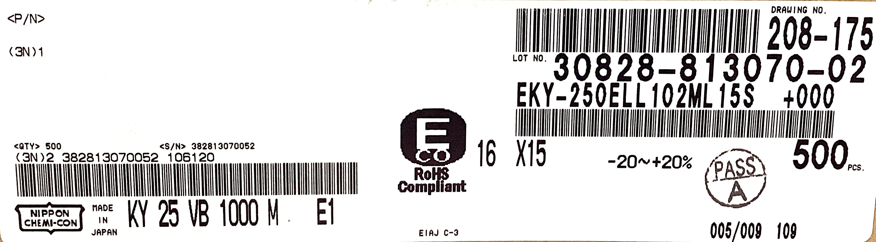 EKY-250ELL102ML15S