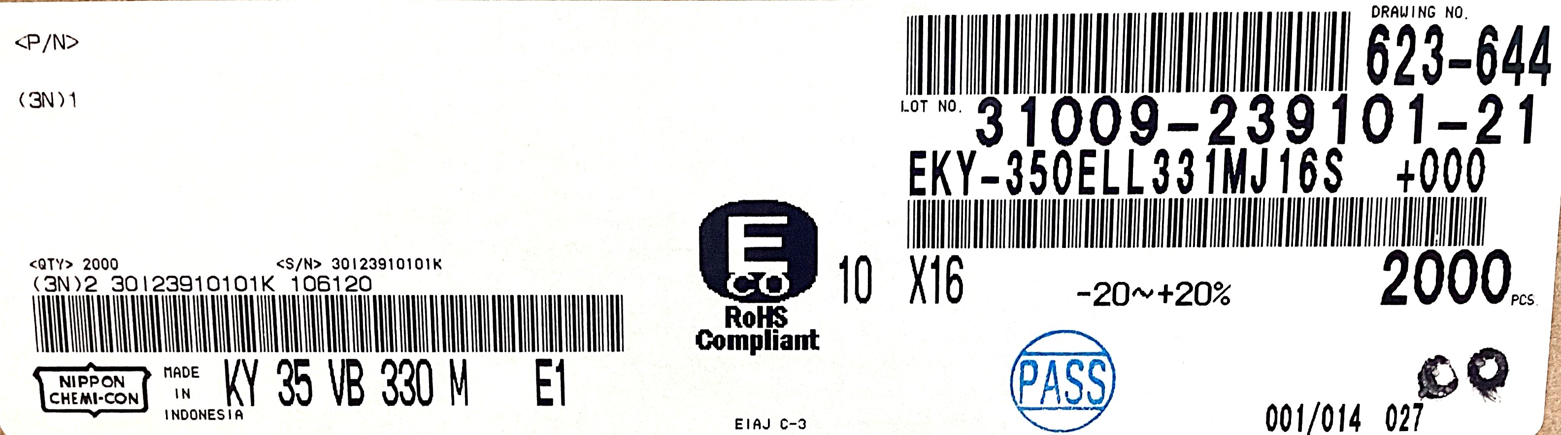 EKY-350ELL331MJ16S