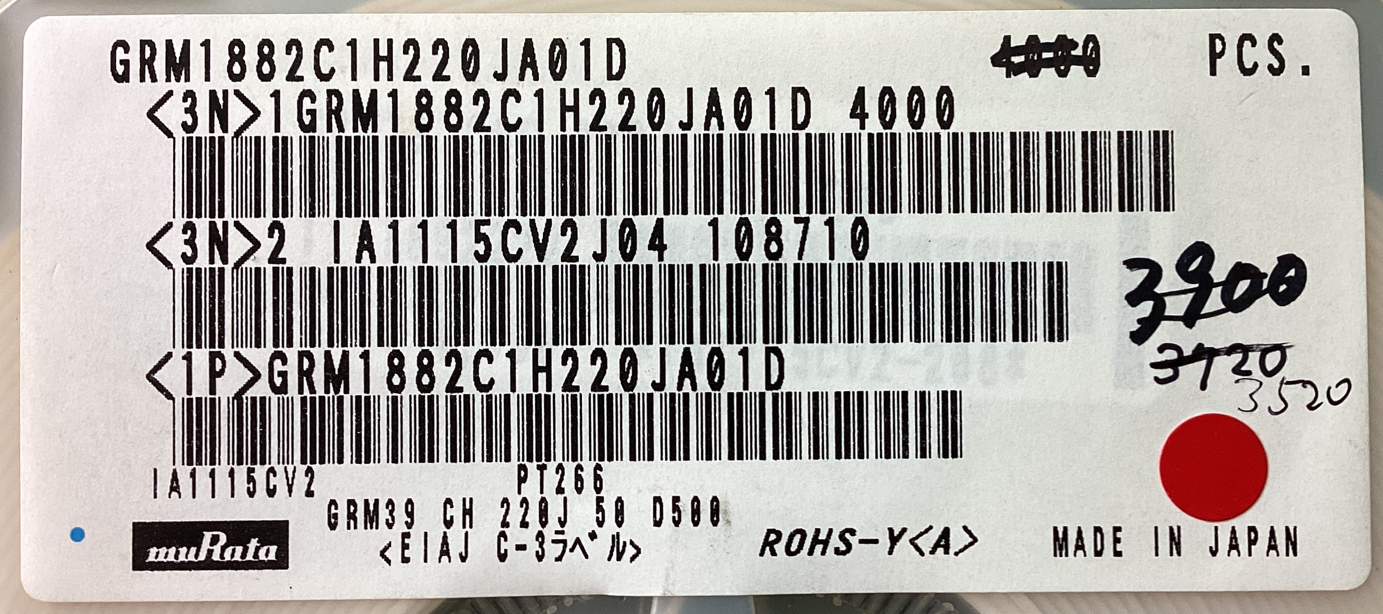 GRM1882C1H220JA01D
