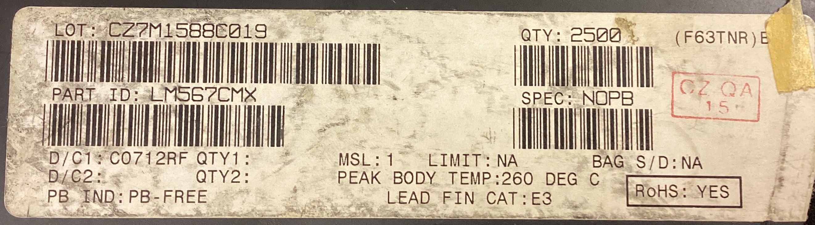 LM567CMXNOPB
