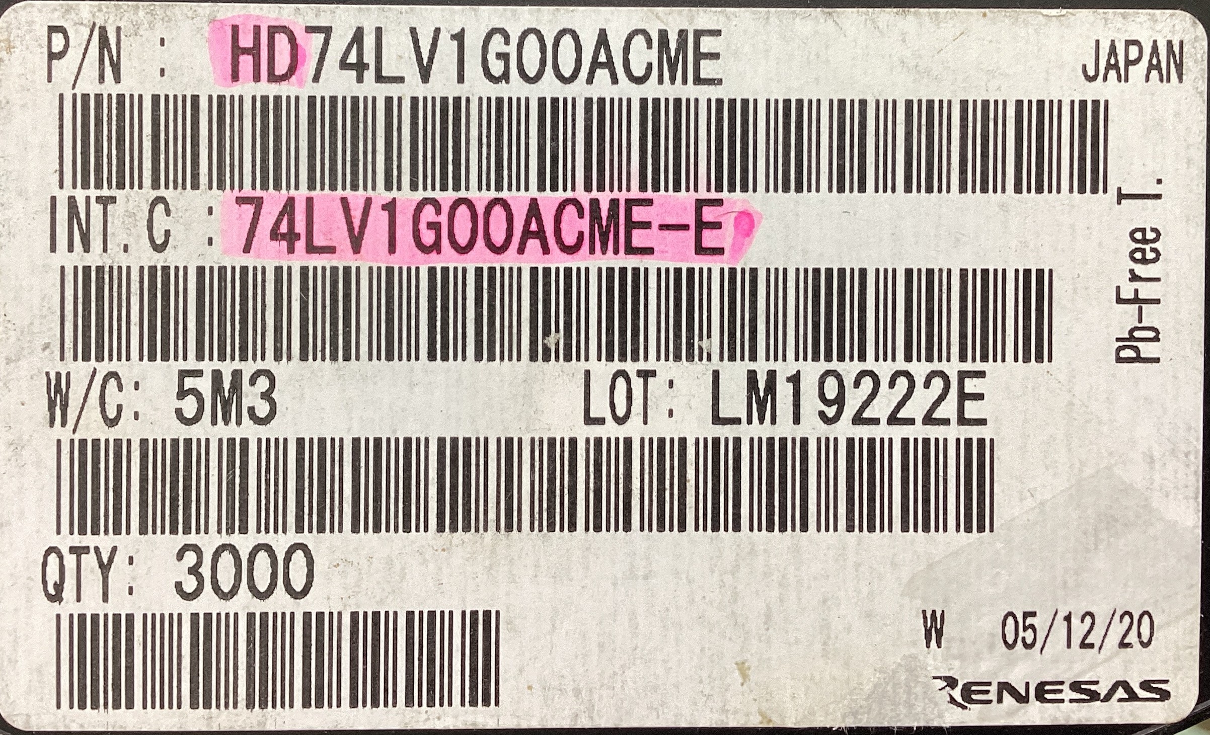 HD74LV1G00ACME-E