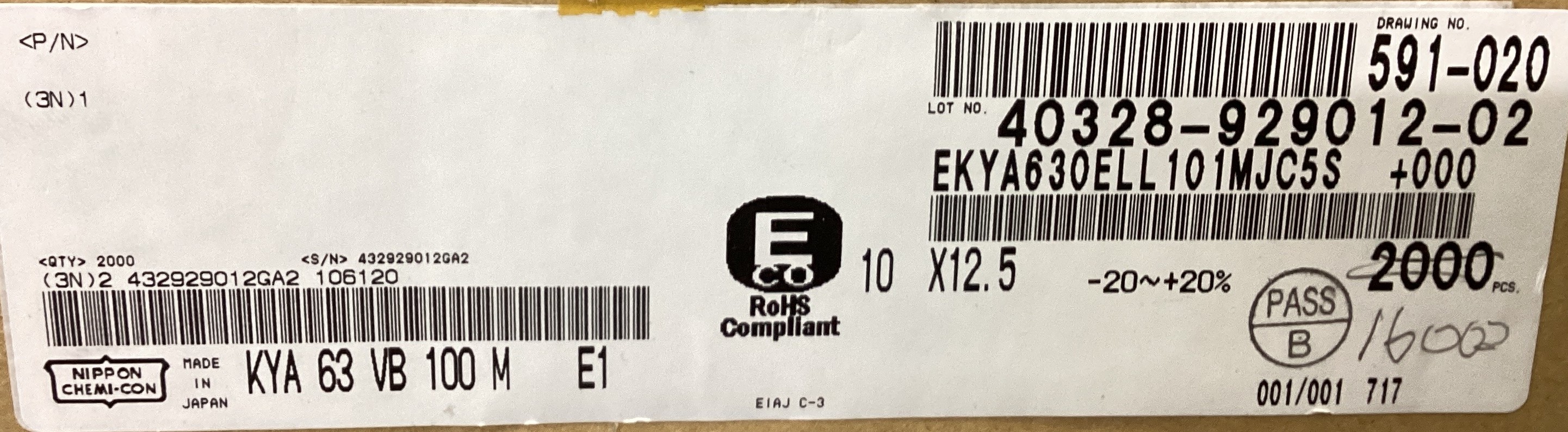 EKYA630ELL101MJC5S