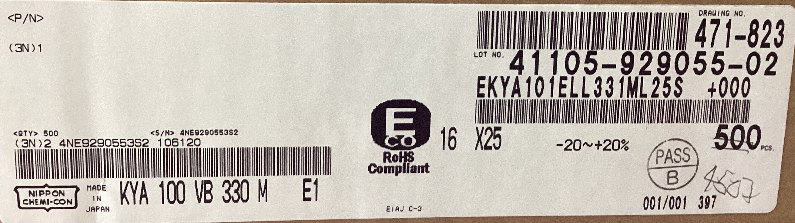 EKYA101ELL331ML25S