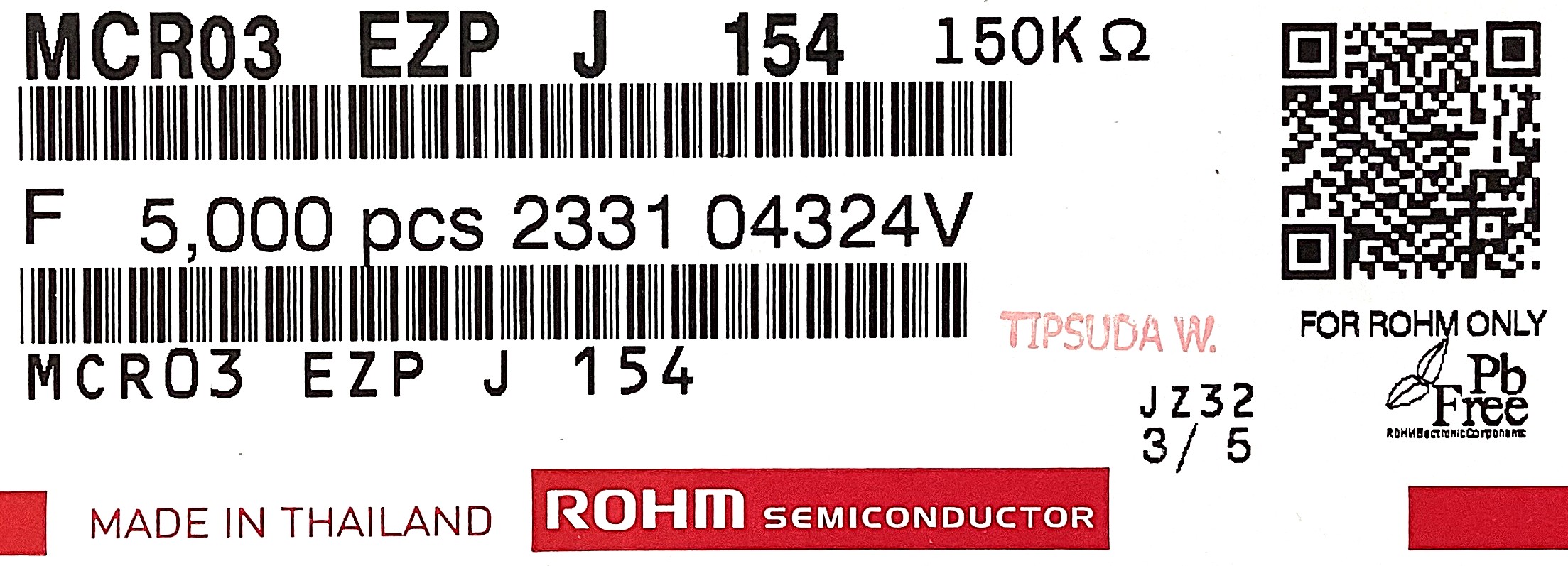 MCR03EZPJ154
