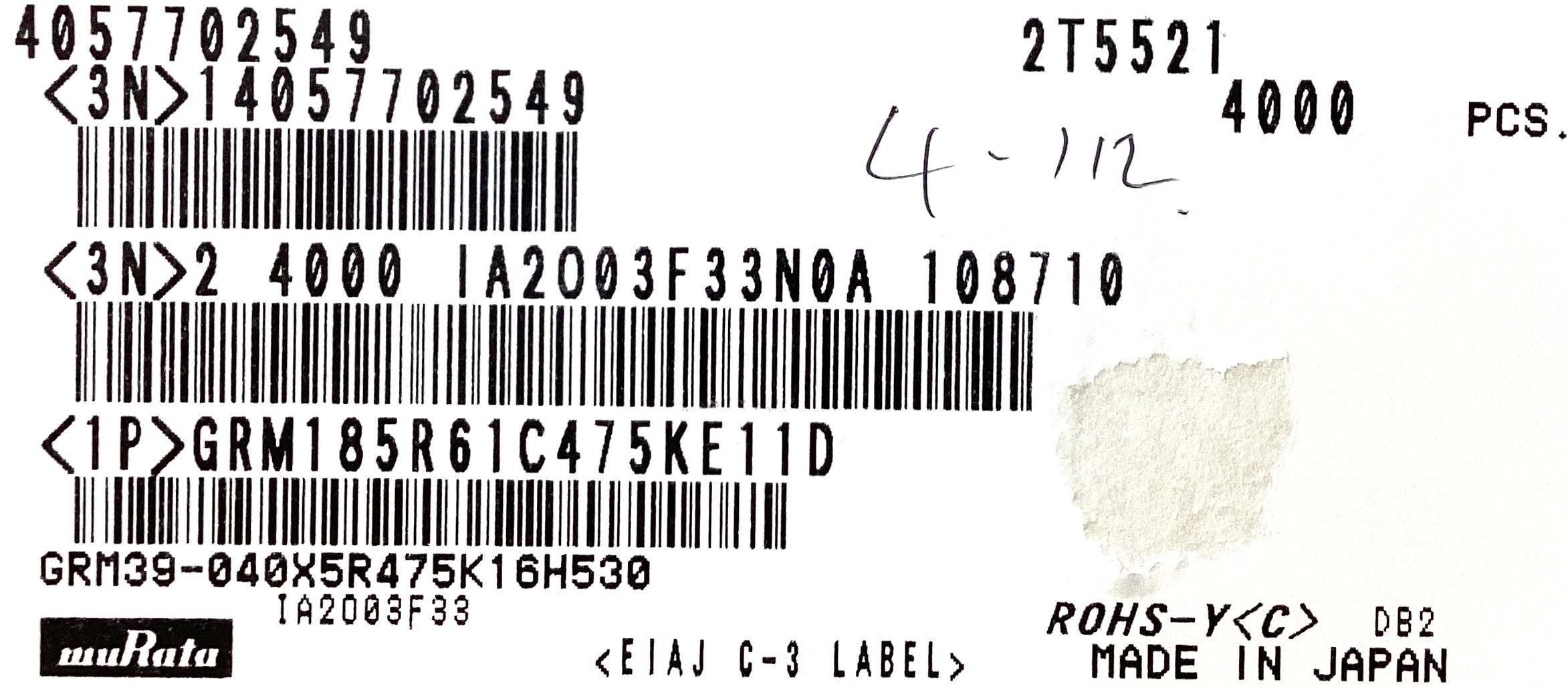 GRM185R61C475KE11D