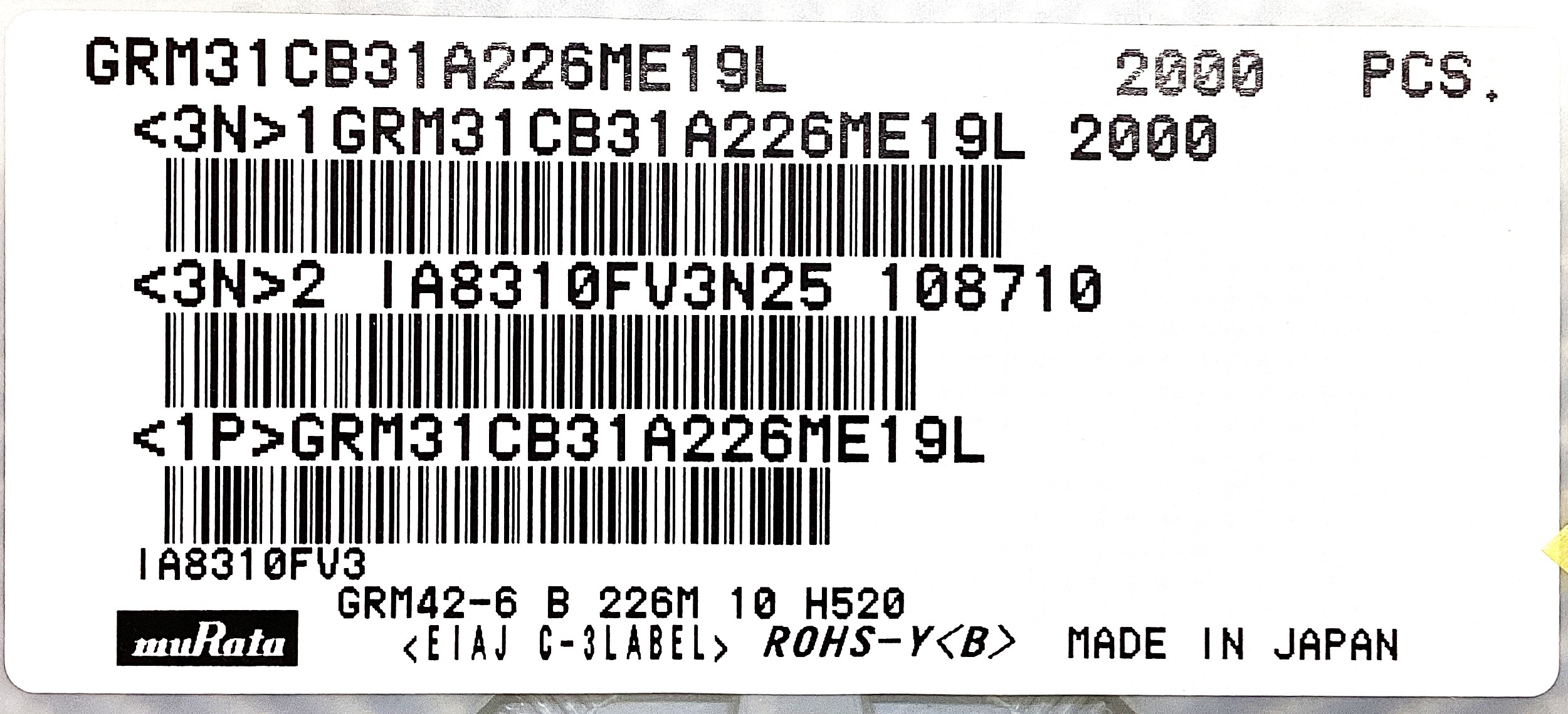GRM31CB31A226ME19L