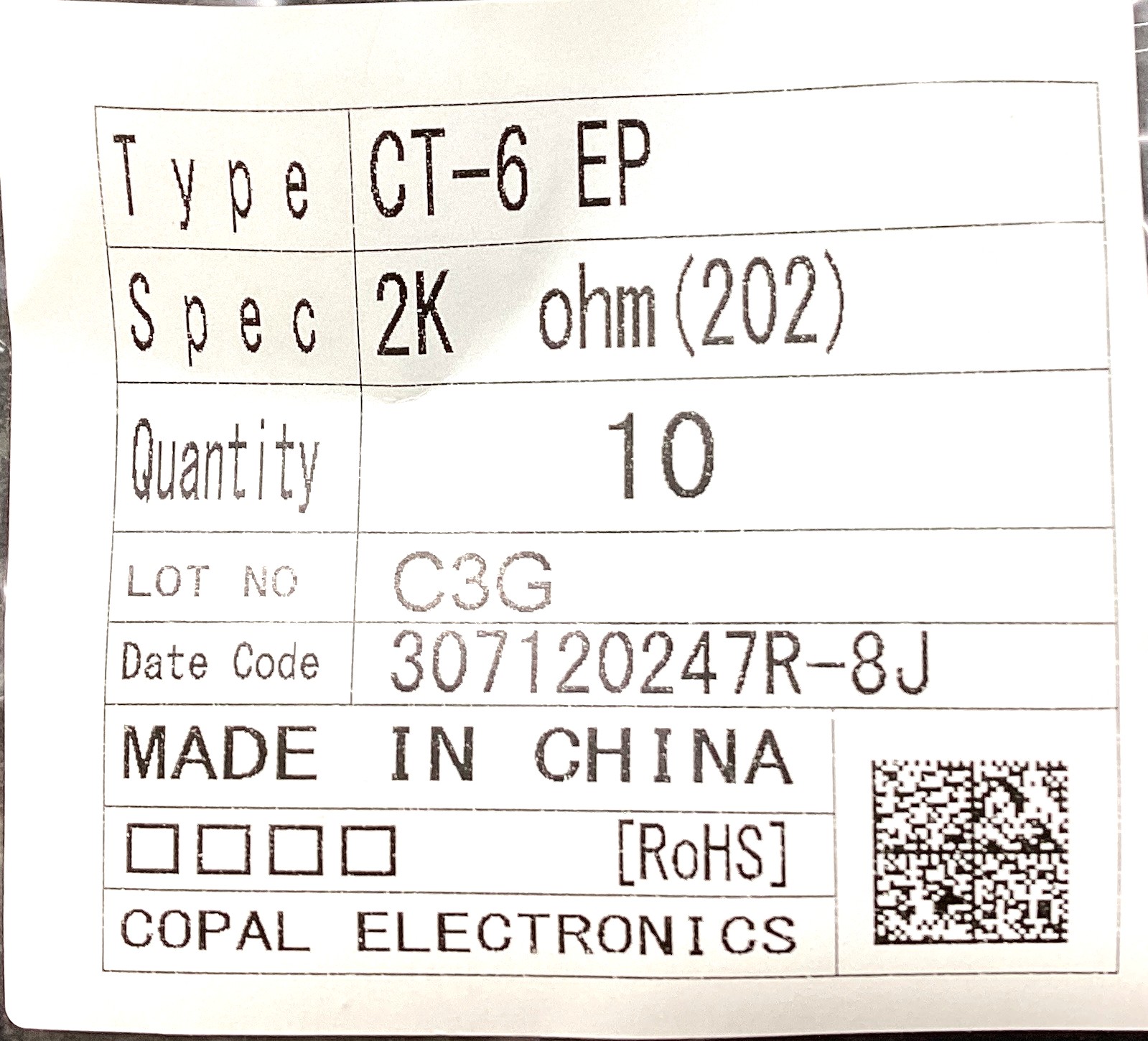 CT-6EP2K OHM (202)