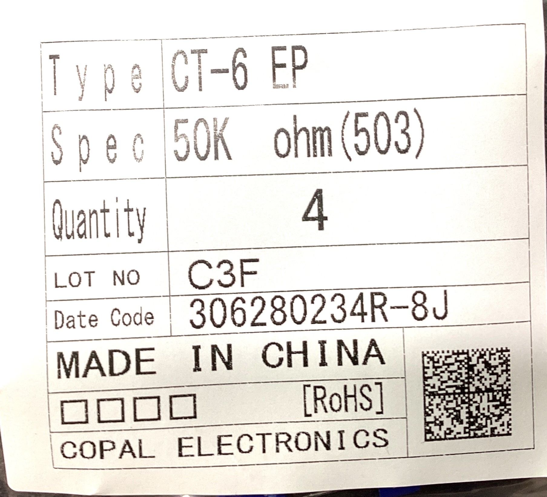 CT-6EP 50KOHM(503)