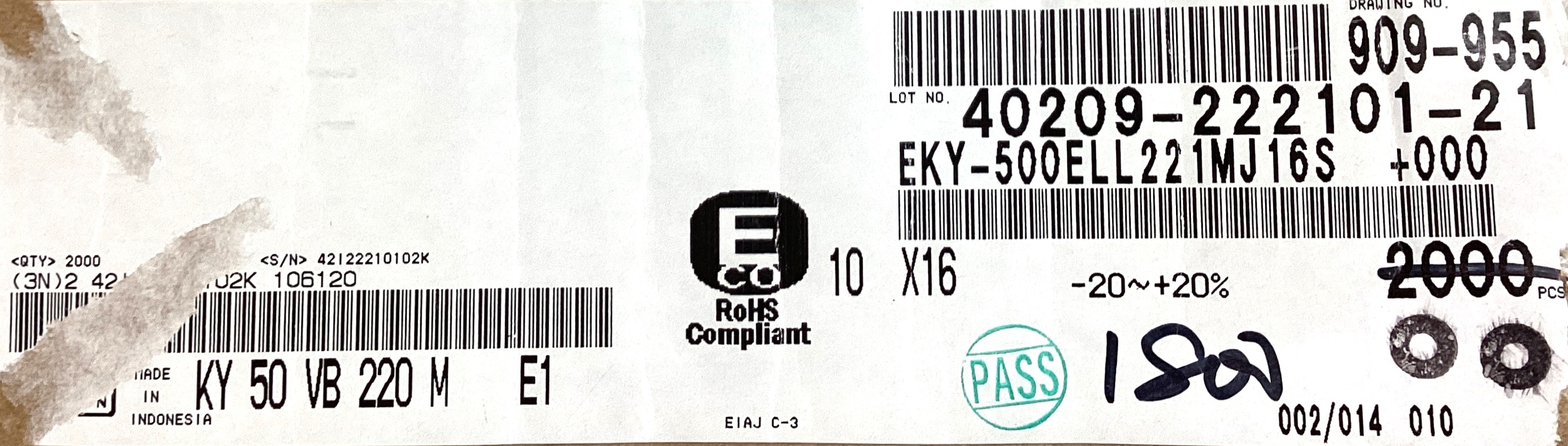 EKY-500ELL221MJ16S