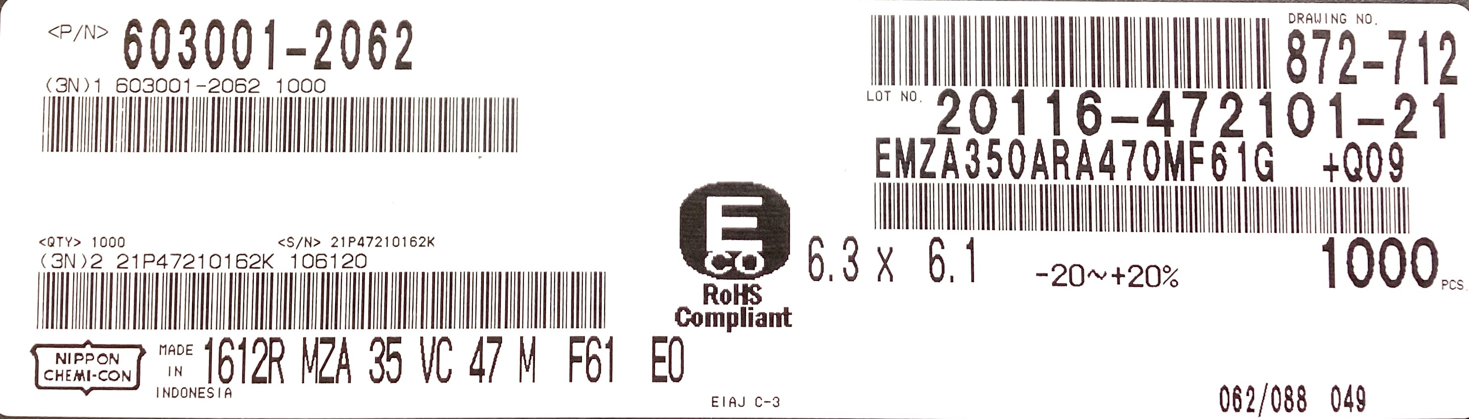 EMZA350ARA470MF61G