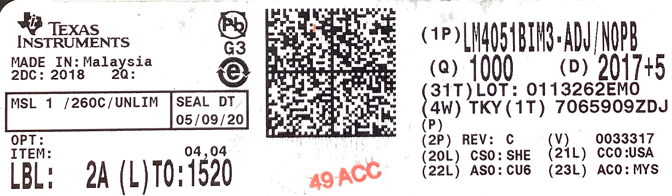 LM4051BIM3-ADJ/NOPB