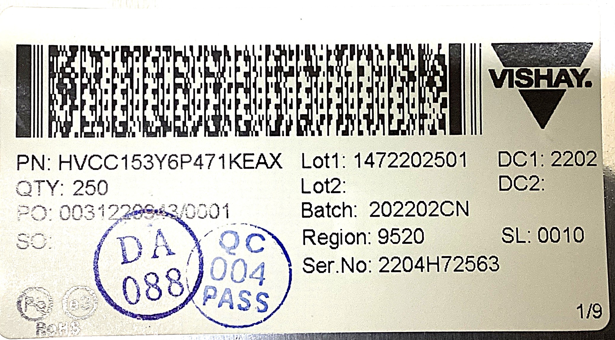 HVCC153Y6P471KEAX