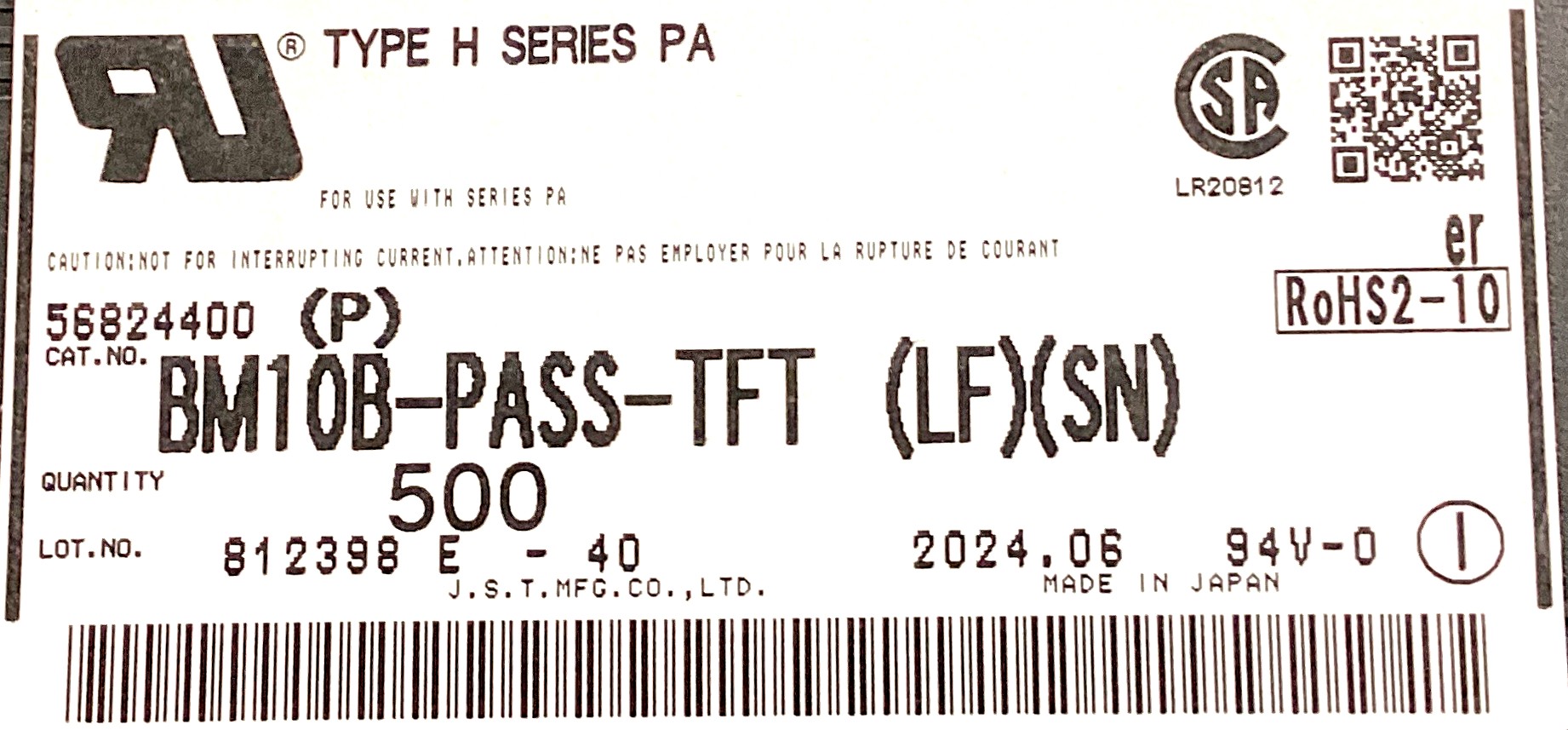 BM10B-PASS-TFT(LF)(SN)