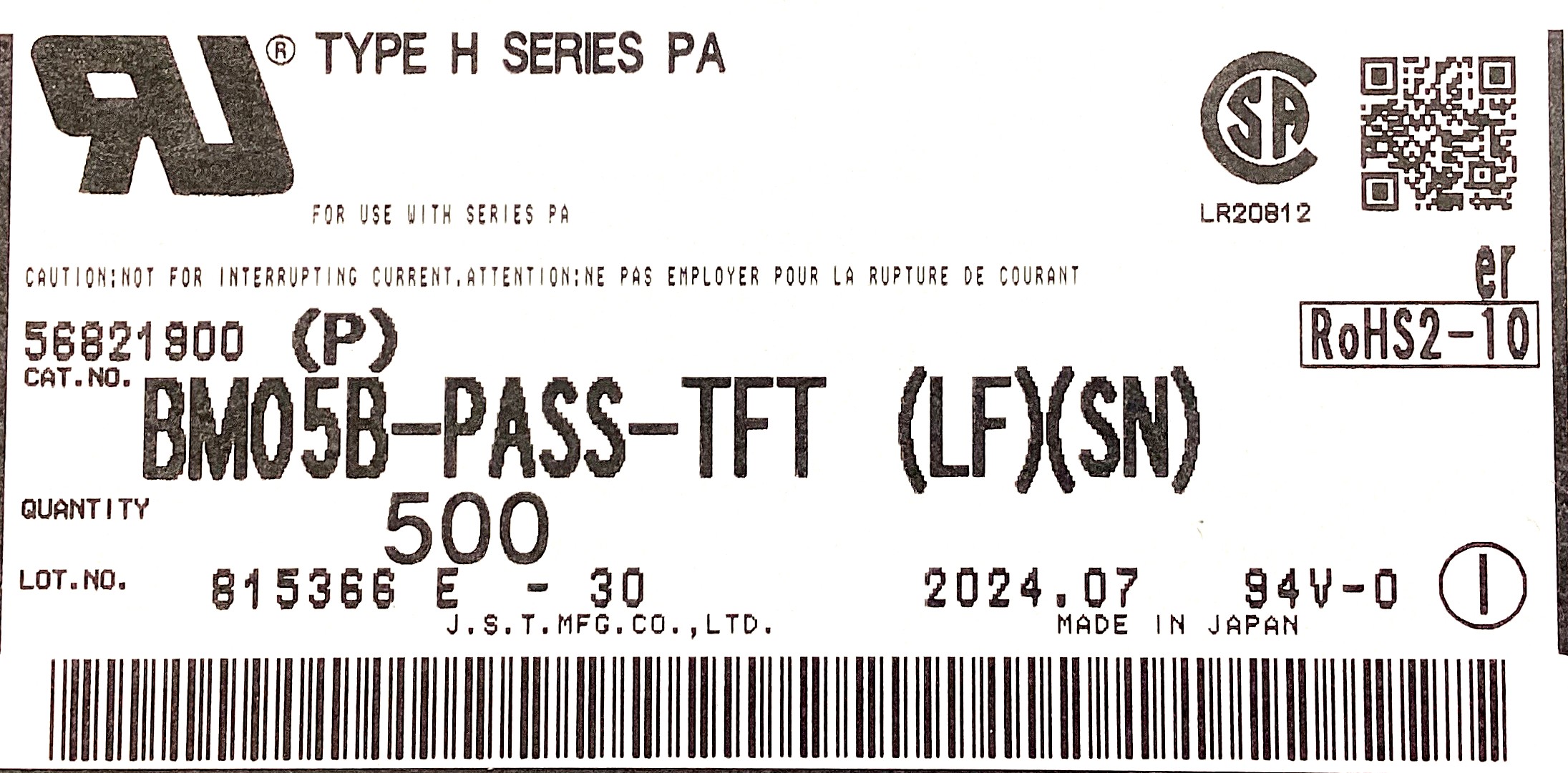 BM05B-PASS-TFT/(LF)(SN)