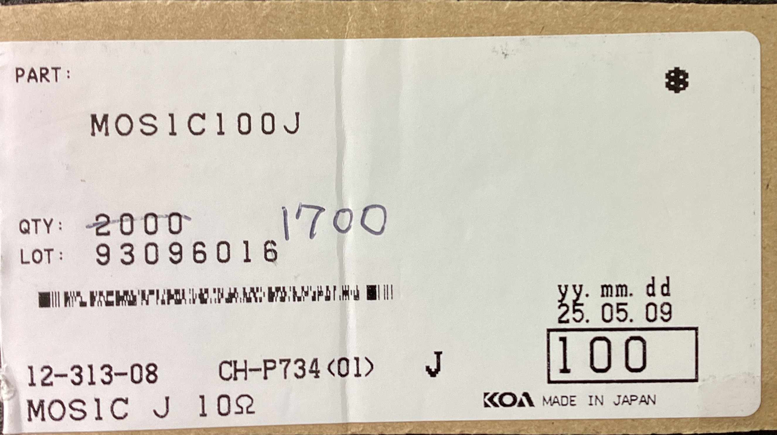 MOS1C100J