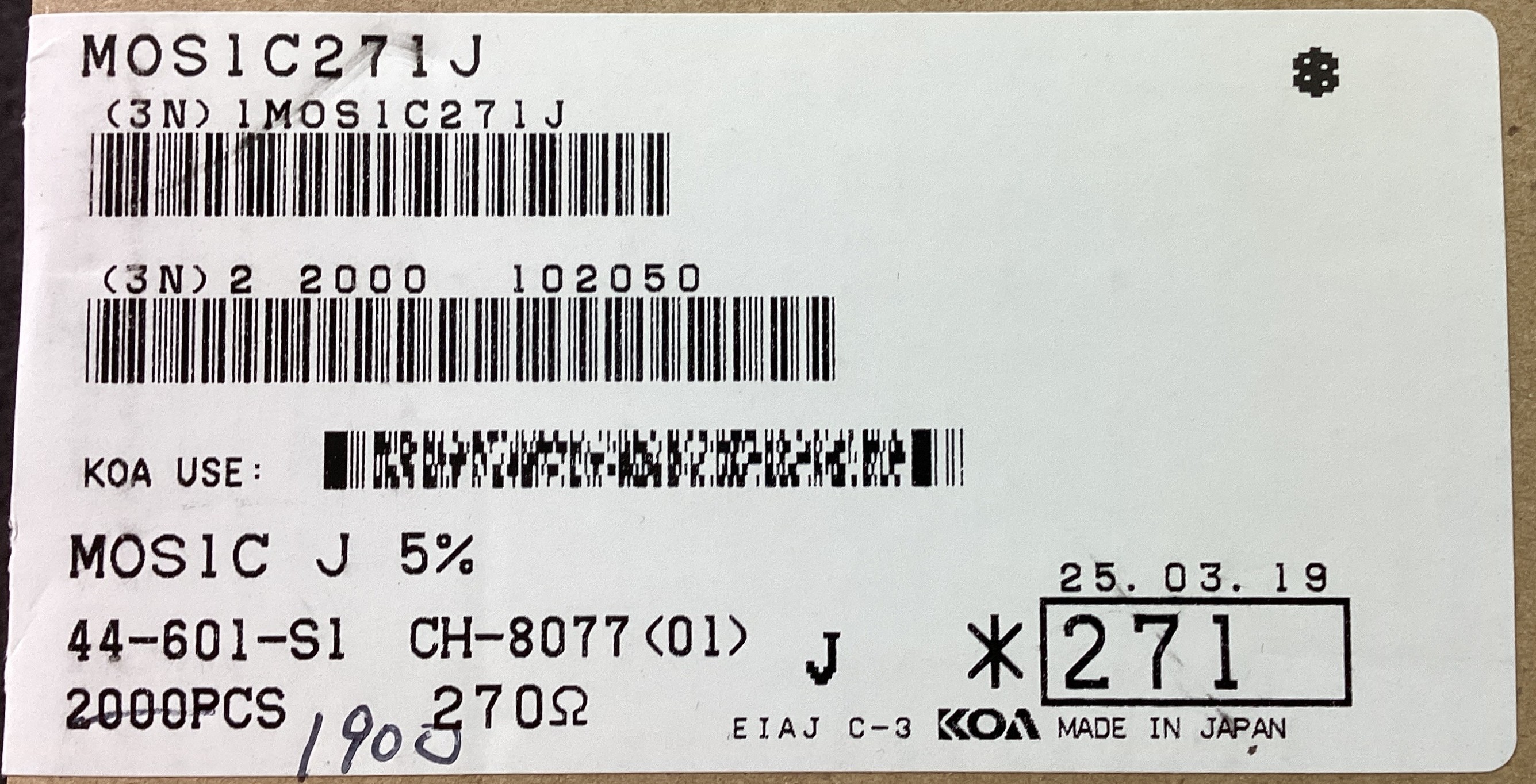 MOS1C 271J