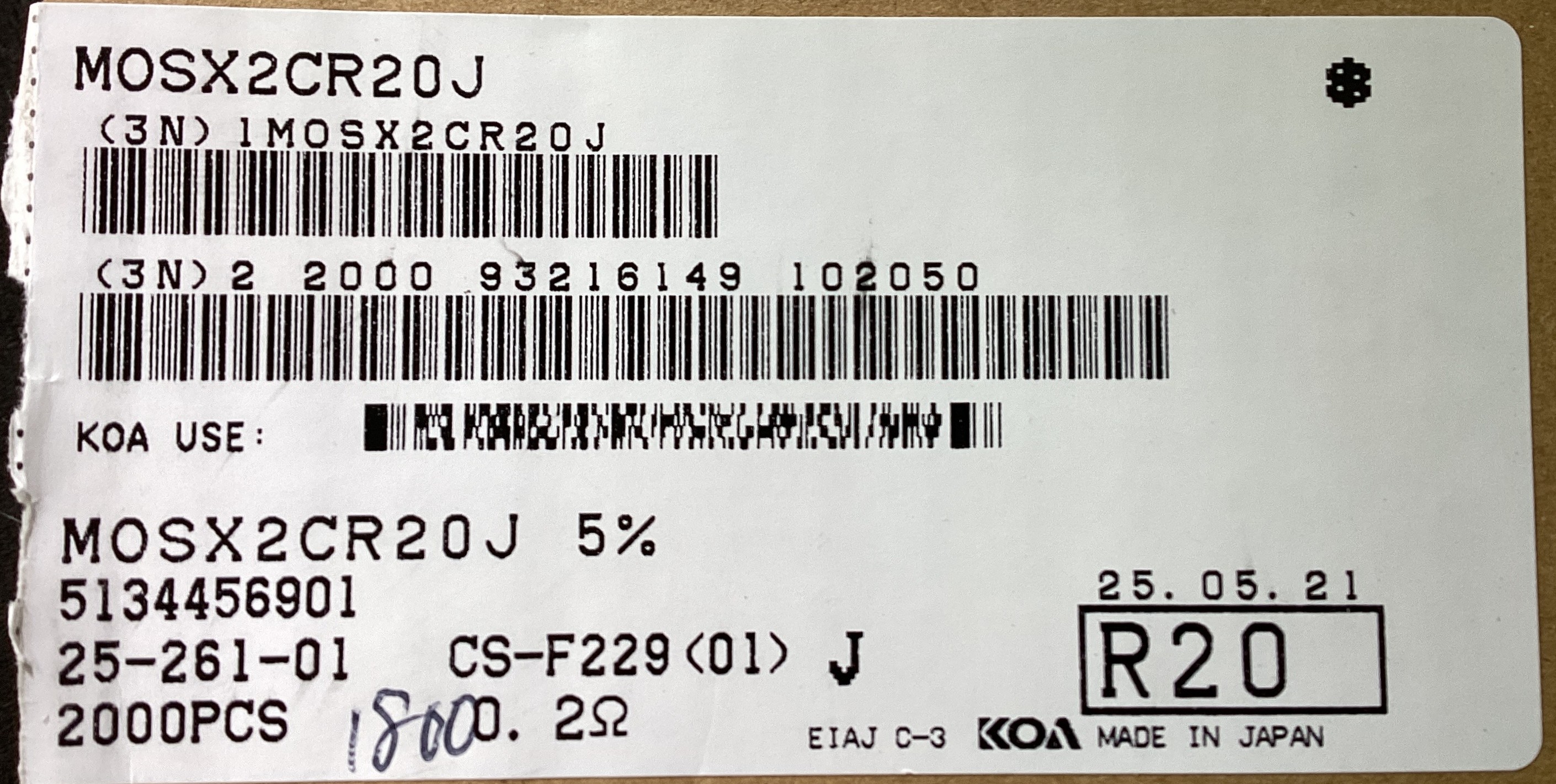 MOSX2CR20J